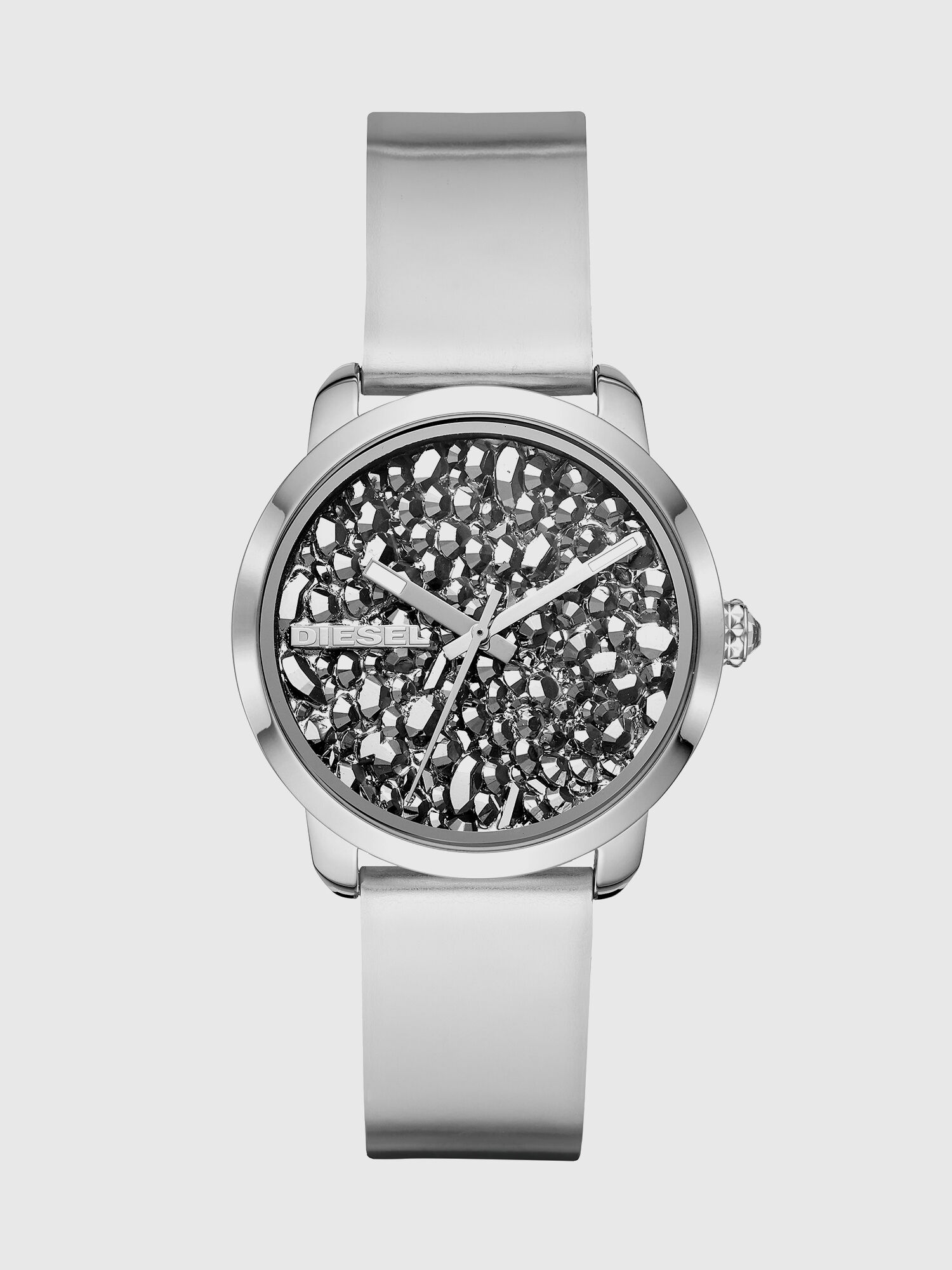 Diesel - DZ5582, Woman's Flare Rocks silver leather watch in Silver - 1