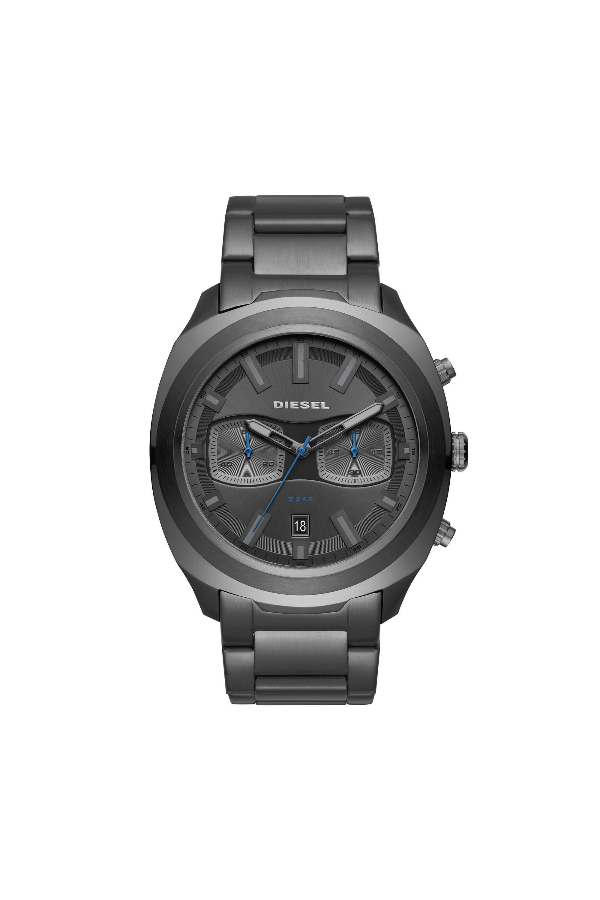 Diesel - DZ4510, Man's Tumbler chronograph gunmetal stainless steel watch in Black - 1