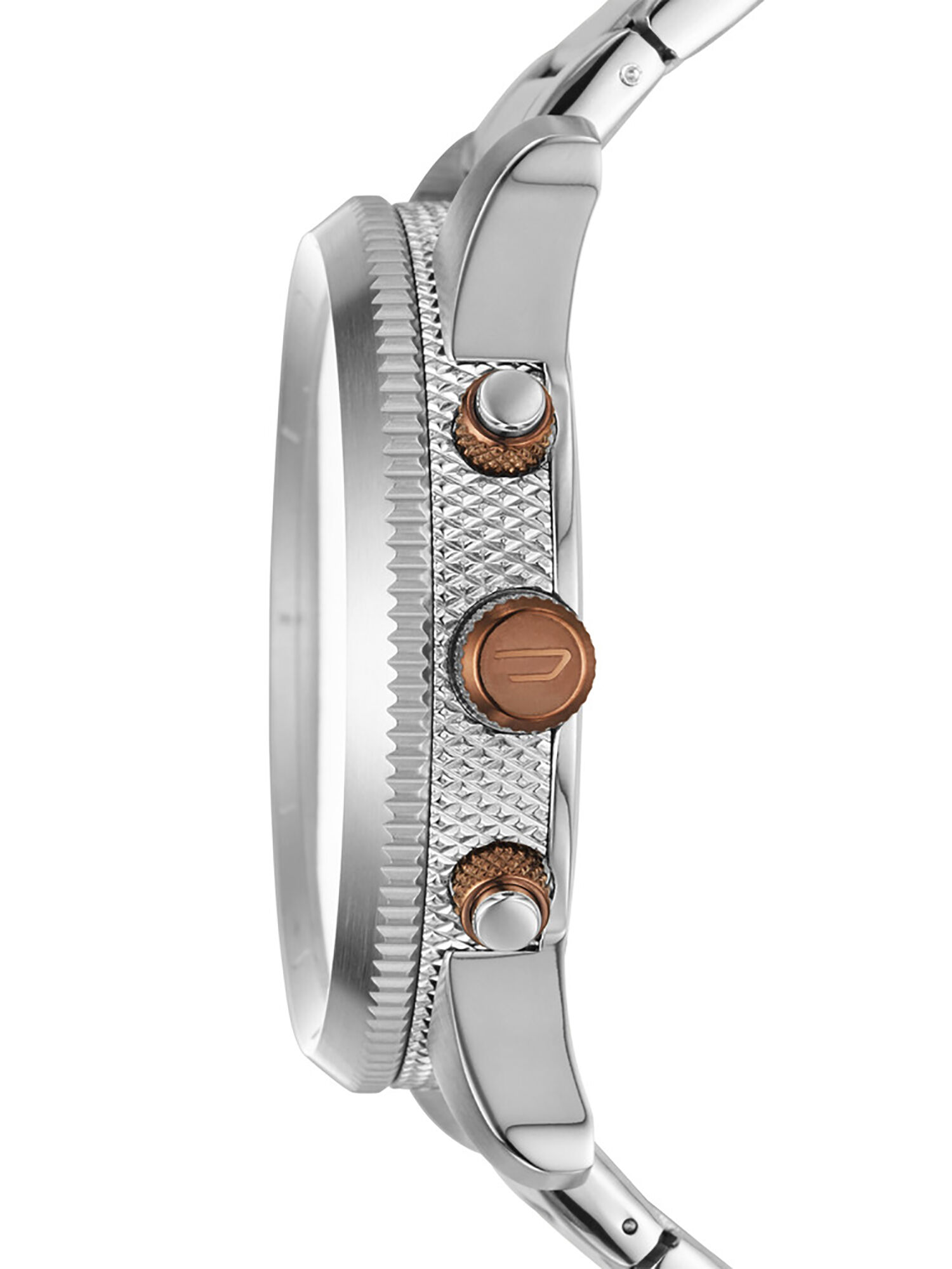 Diesel - DZ4457, Man's Round watch with rotating topring, 46 mm in Silver - 2