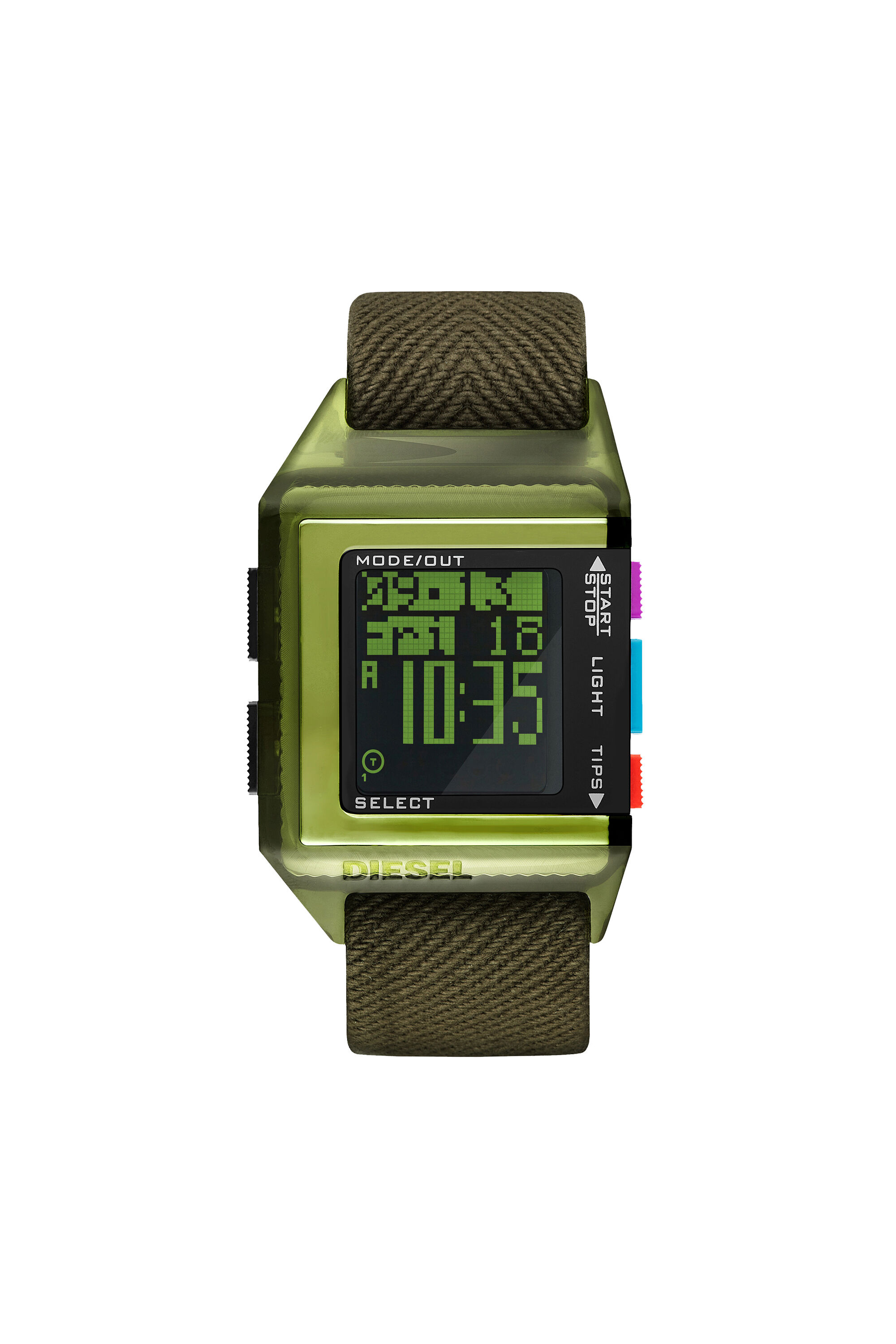 Diesel - DZ1880, Man's 40th anniversary green fabric watch in Olive Green - 1