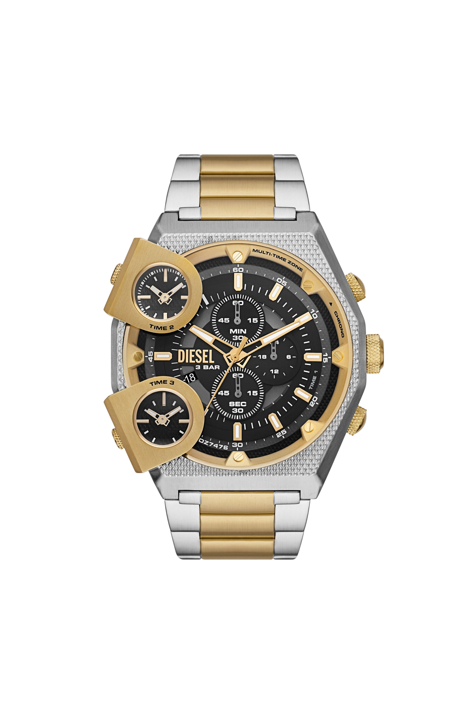 Diesel - DZ7476, Man's Sideshow Stainless Steel Watch in Silver - 1