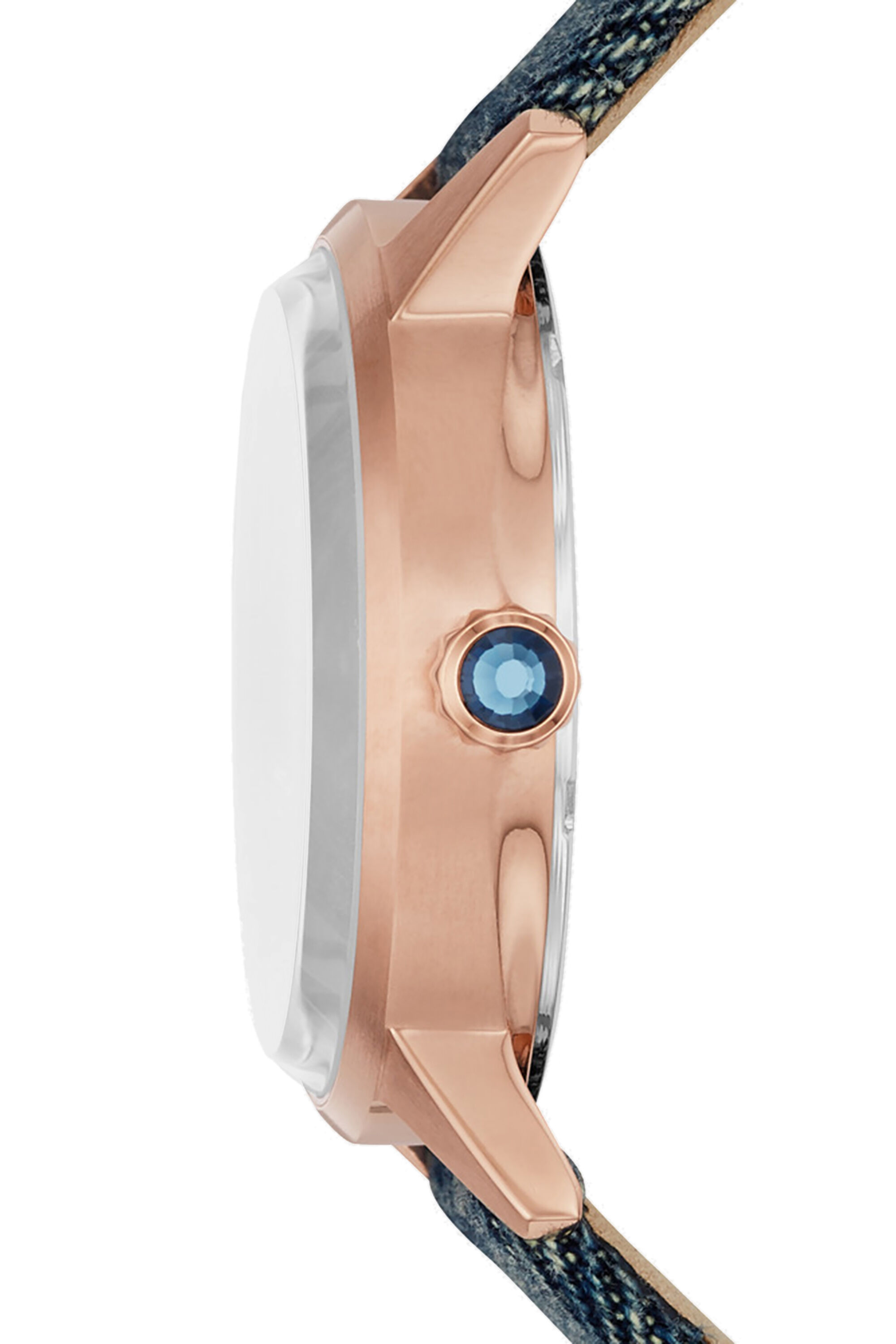 Diesel - DZ5566, Woman's Castilla glittered watch with denim strap, 38 mm in Blue - 2