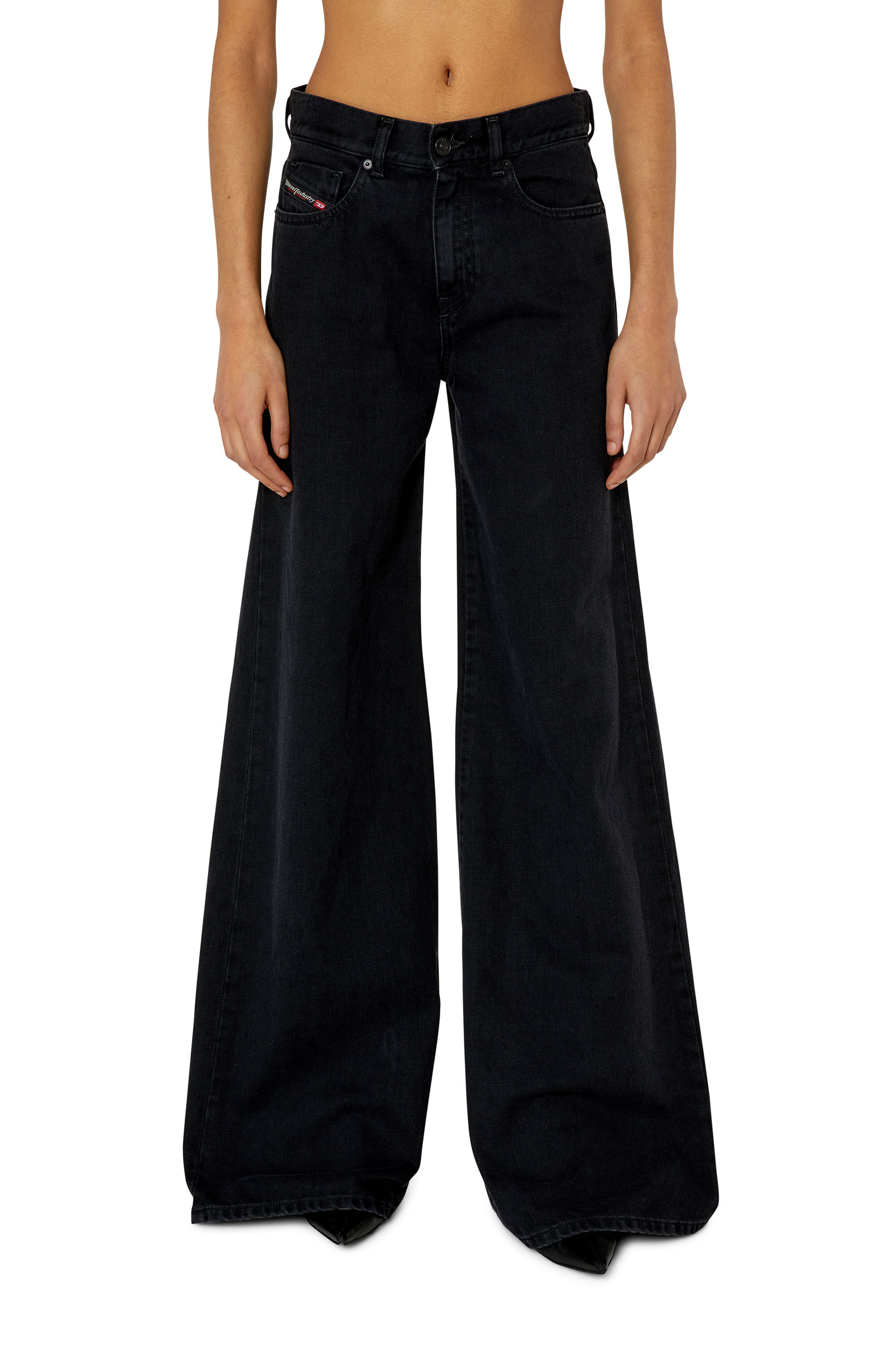 Diesel - Bootcut and Flare Jeans 1978 D-Akemi Z09RL, Woman's Bootcut and Flare Jeans - 1978 D-Akemi in Black/Dark grey - 3