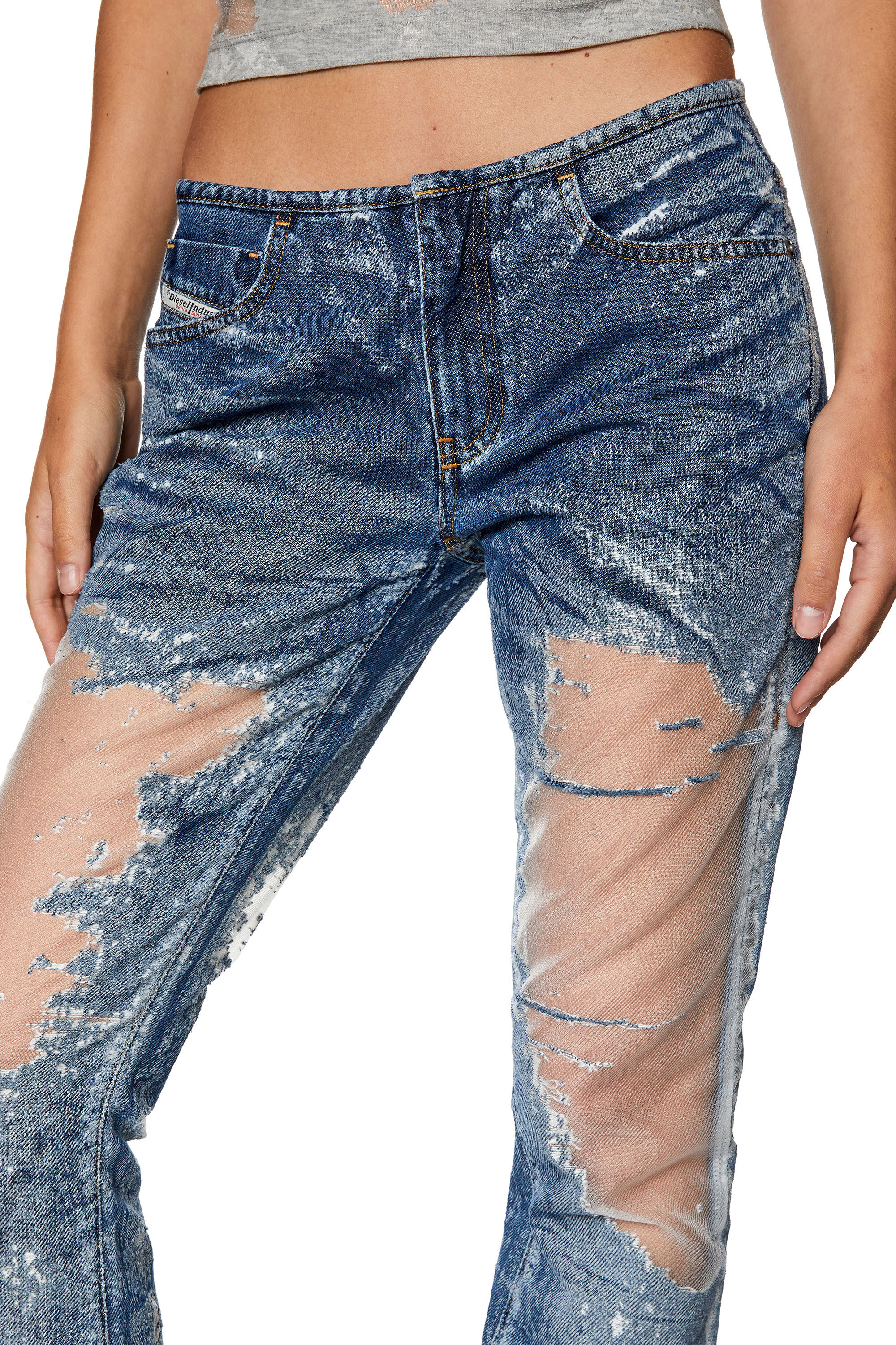 Diesel - Woman's Bootcut and Flare Jeans D-Shark 068JH, Medium blue - 5