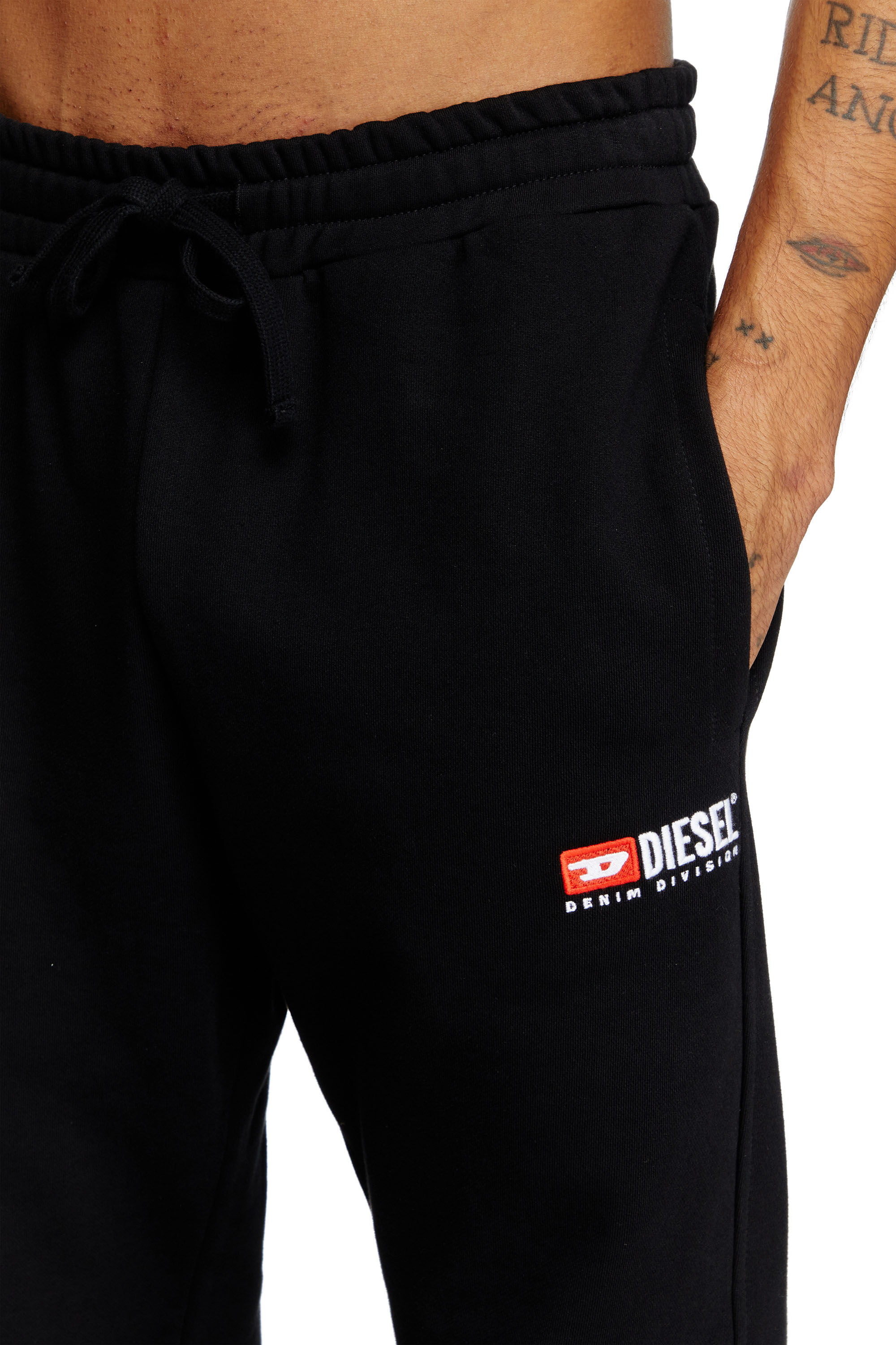 Diesel - P-TARY-DIV, Man's Sweatpants with logo embroidery in Black - 5