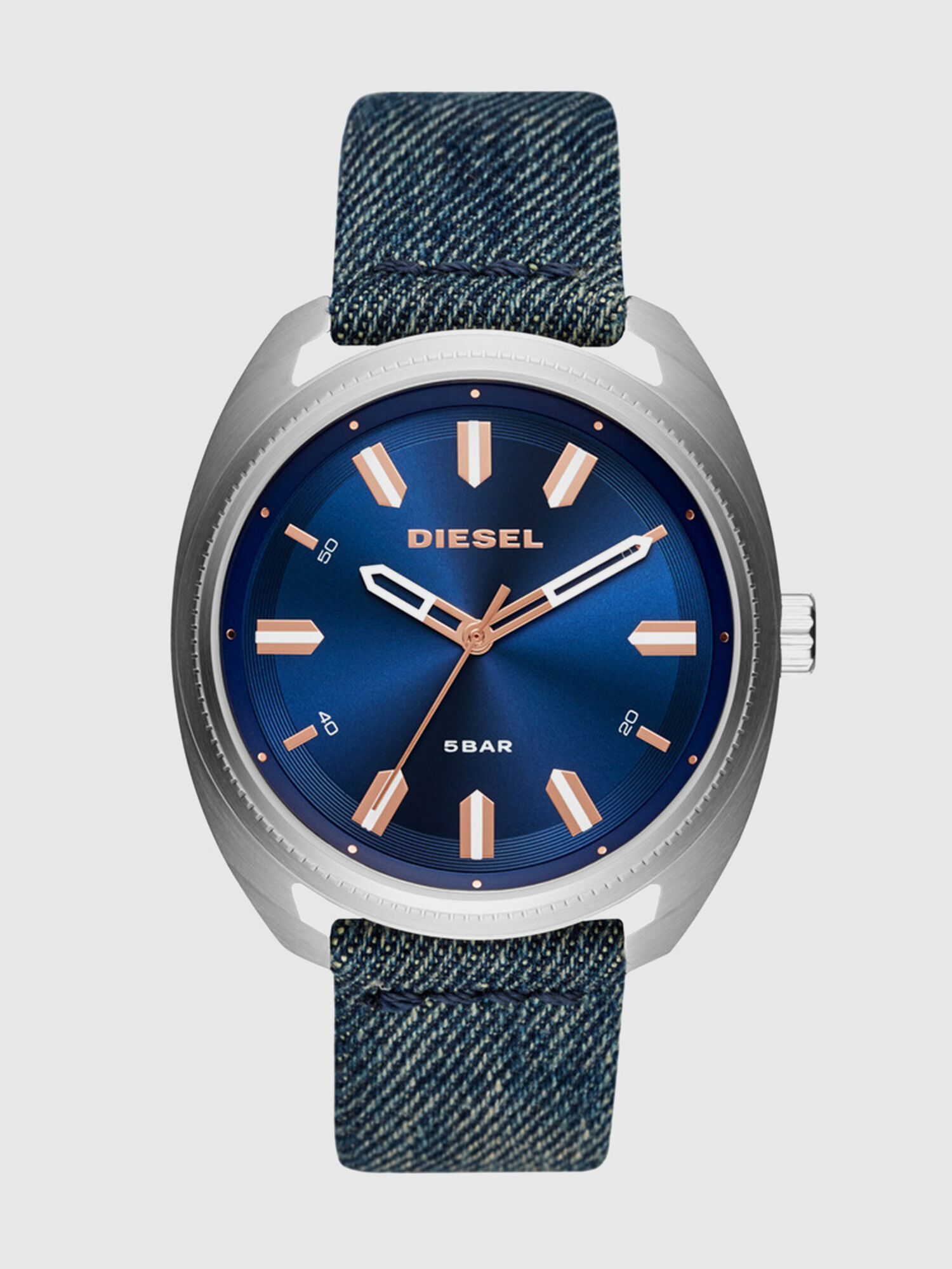Diesel - DZ1854, Man's Fastback blue watch with denim strap, 46 mm in Blue - 1
