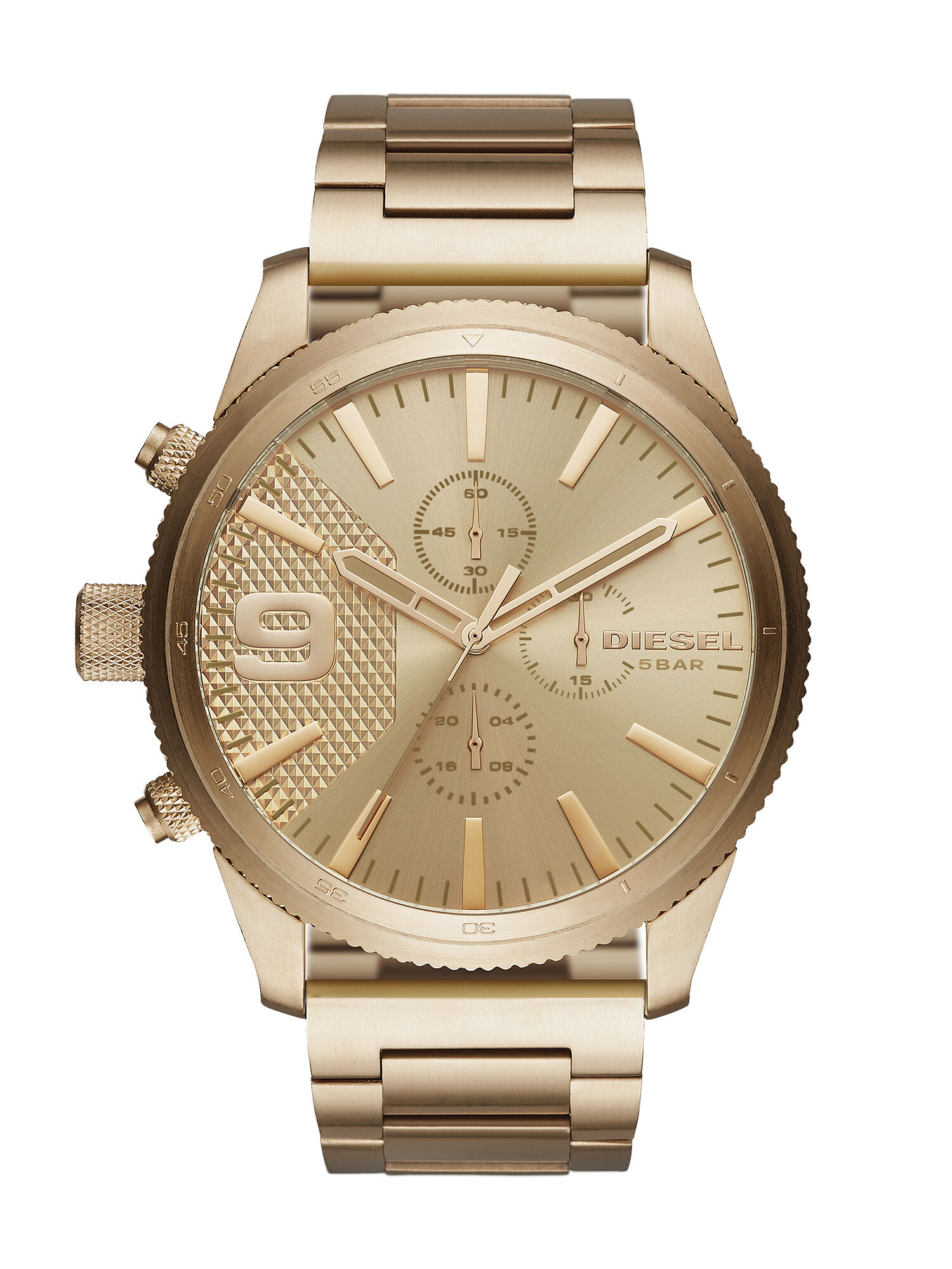 Diesel - DZ4446, Man's Gold-tone watch with single-link strap in Gold - 1