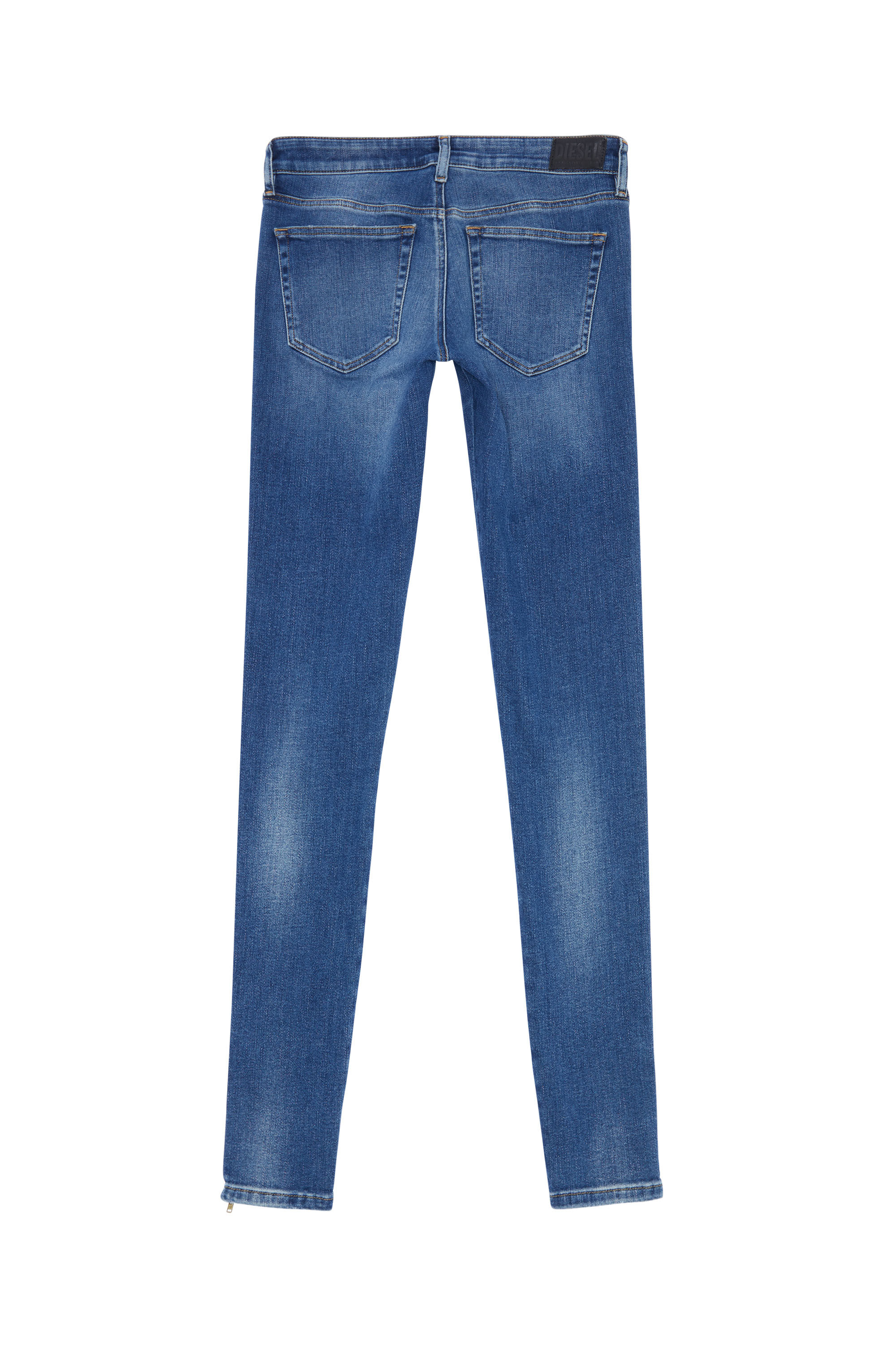 Diesel - SLANDY-LOW-ZIP, Woman's Woman - Jeans Medium blue in Medium blue - 2