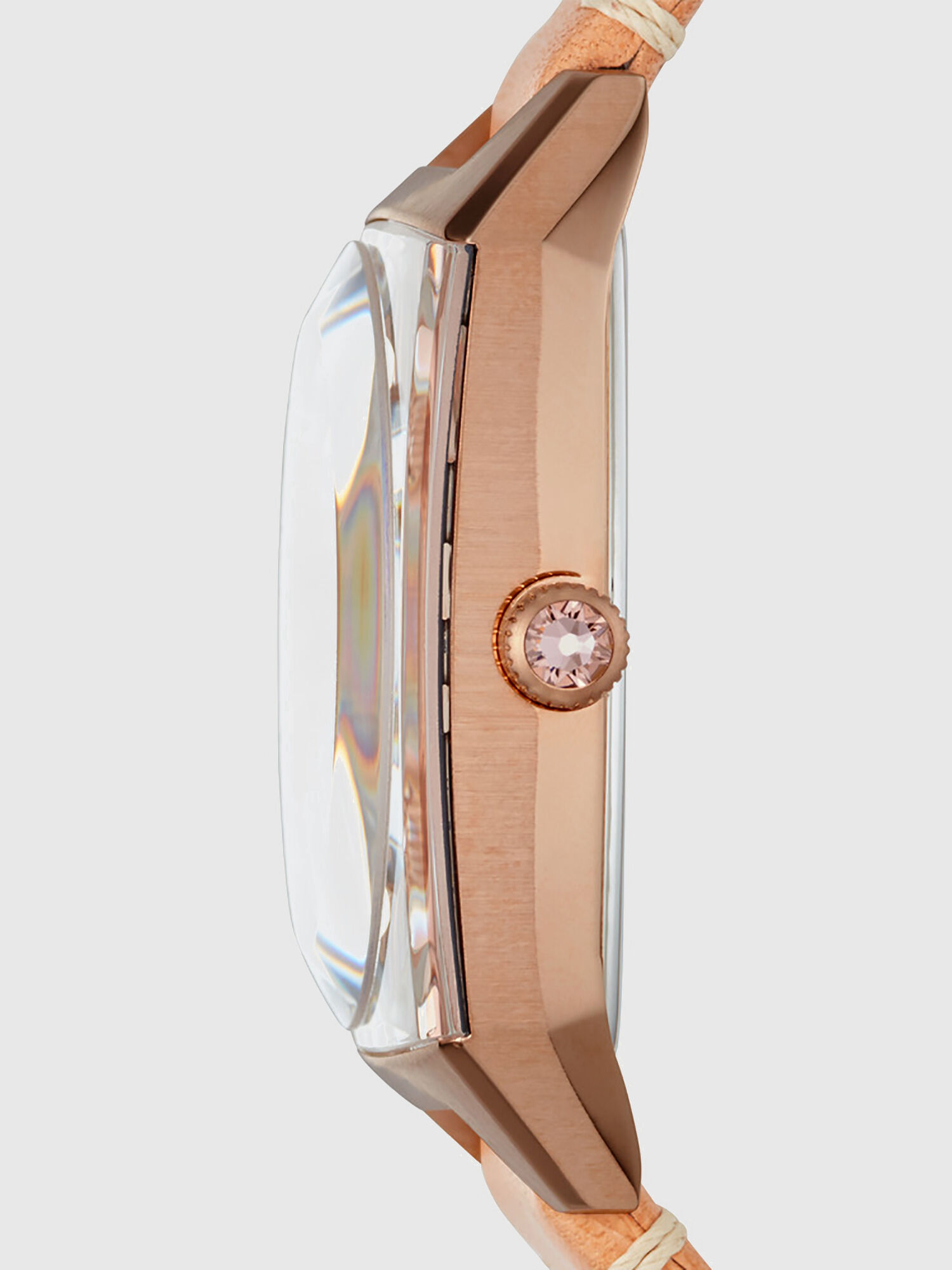 Diesel - DZ5556, Woman's Becky square rose gold-tone watch, 32 mm in Beige - 2