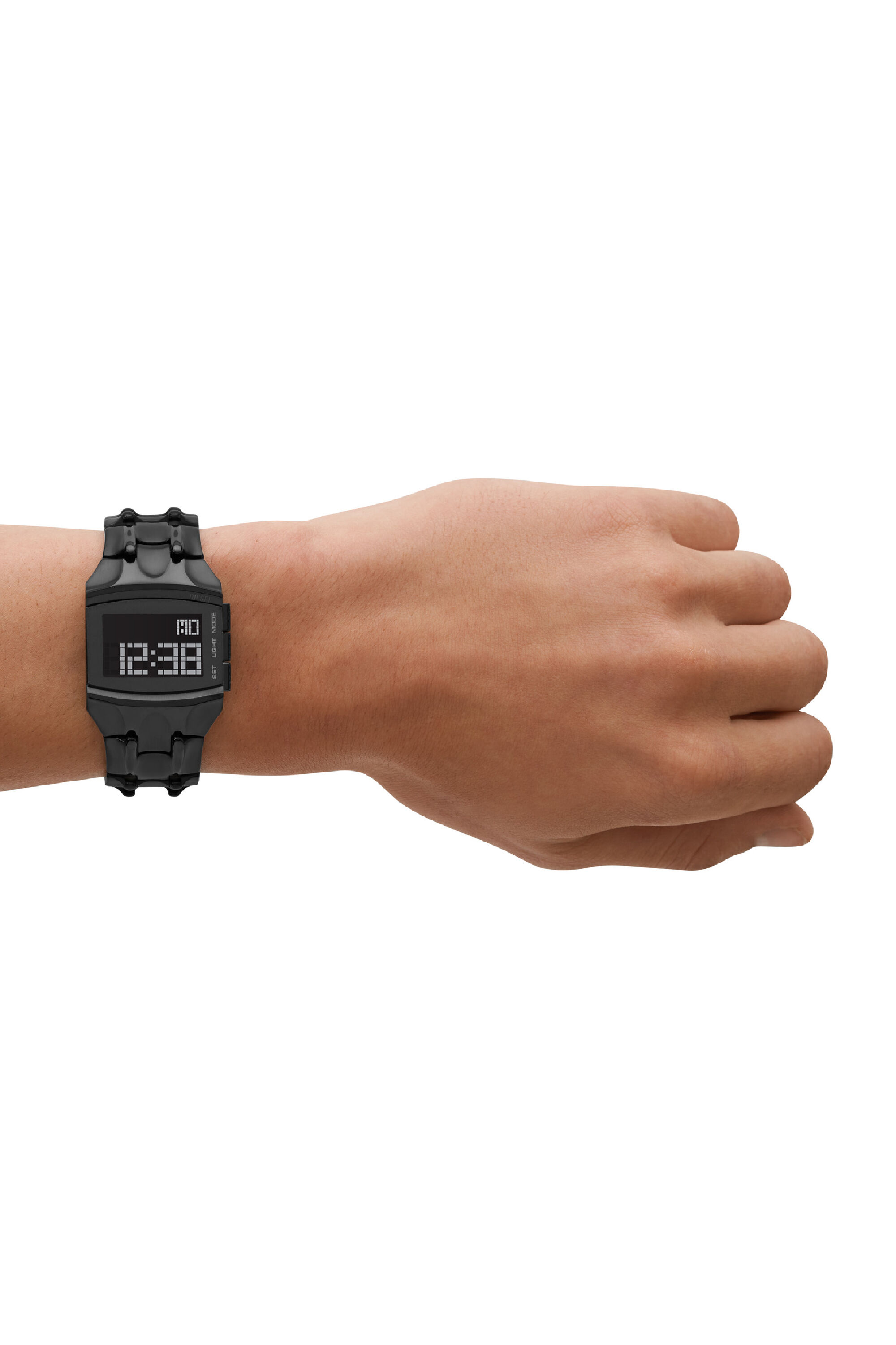 Diesel - DZ2156, Man's Croco Digital stainless steel watch in Black - 5