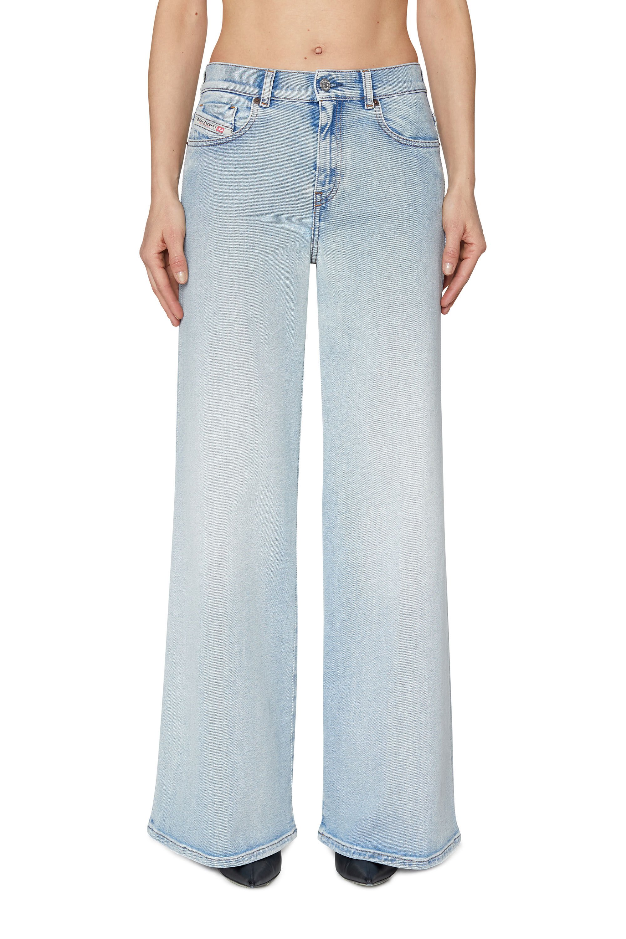 Diesel - Bootcut and Flare Jeans 1978 D-Akemi 09C08, Woman's Bootcut and Flare Jeans - 1978 D-Akemi in Light Blue - 2