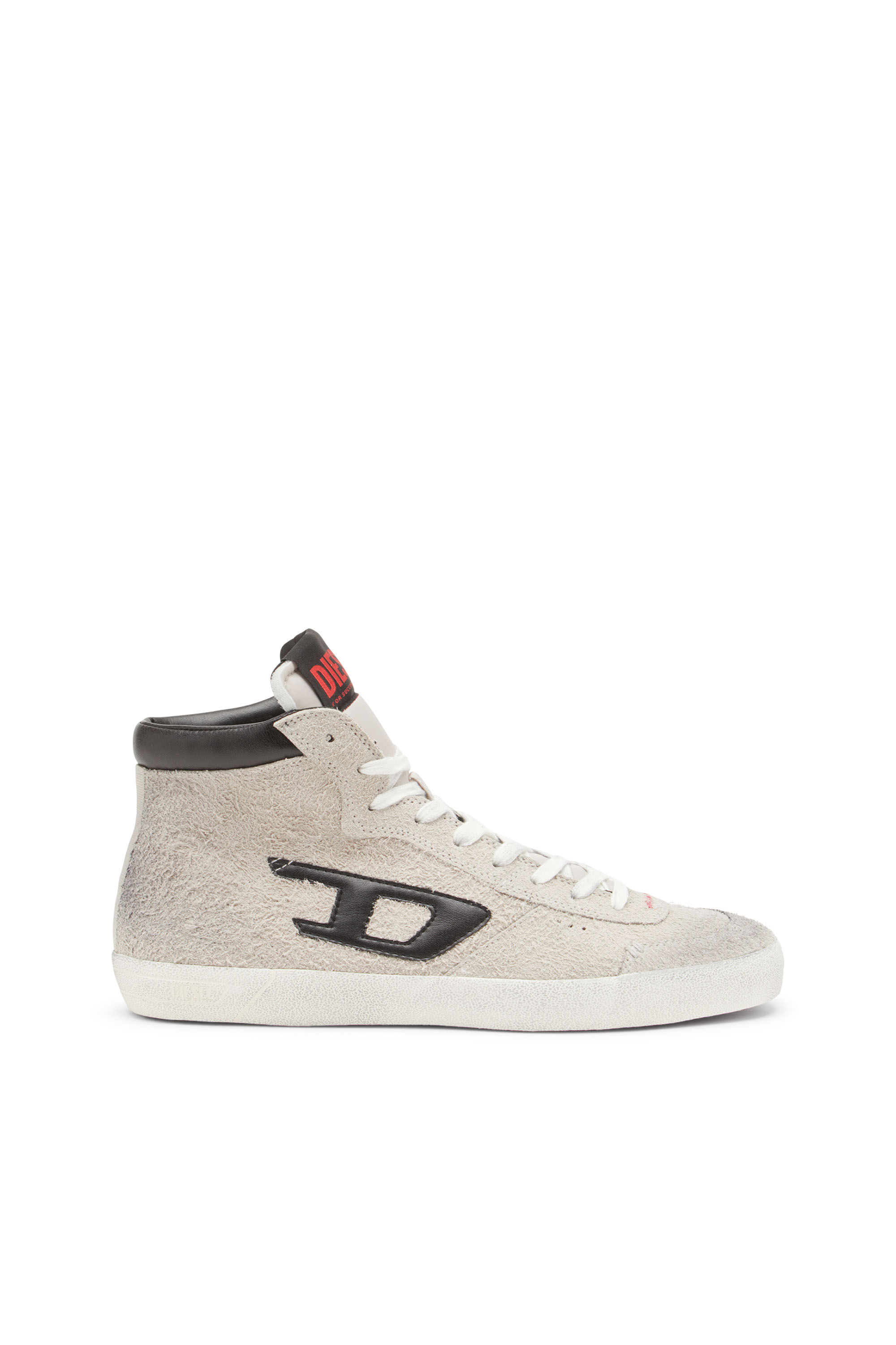 Diesel - S-LEROJI MID, Man's S-Leroji-High-top sneakers in hairy suede in Grey - 1