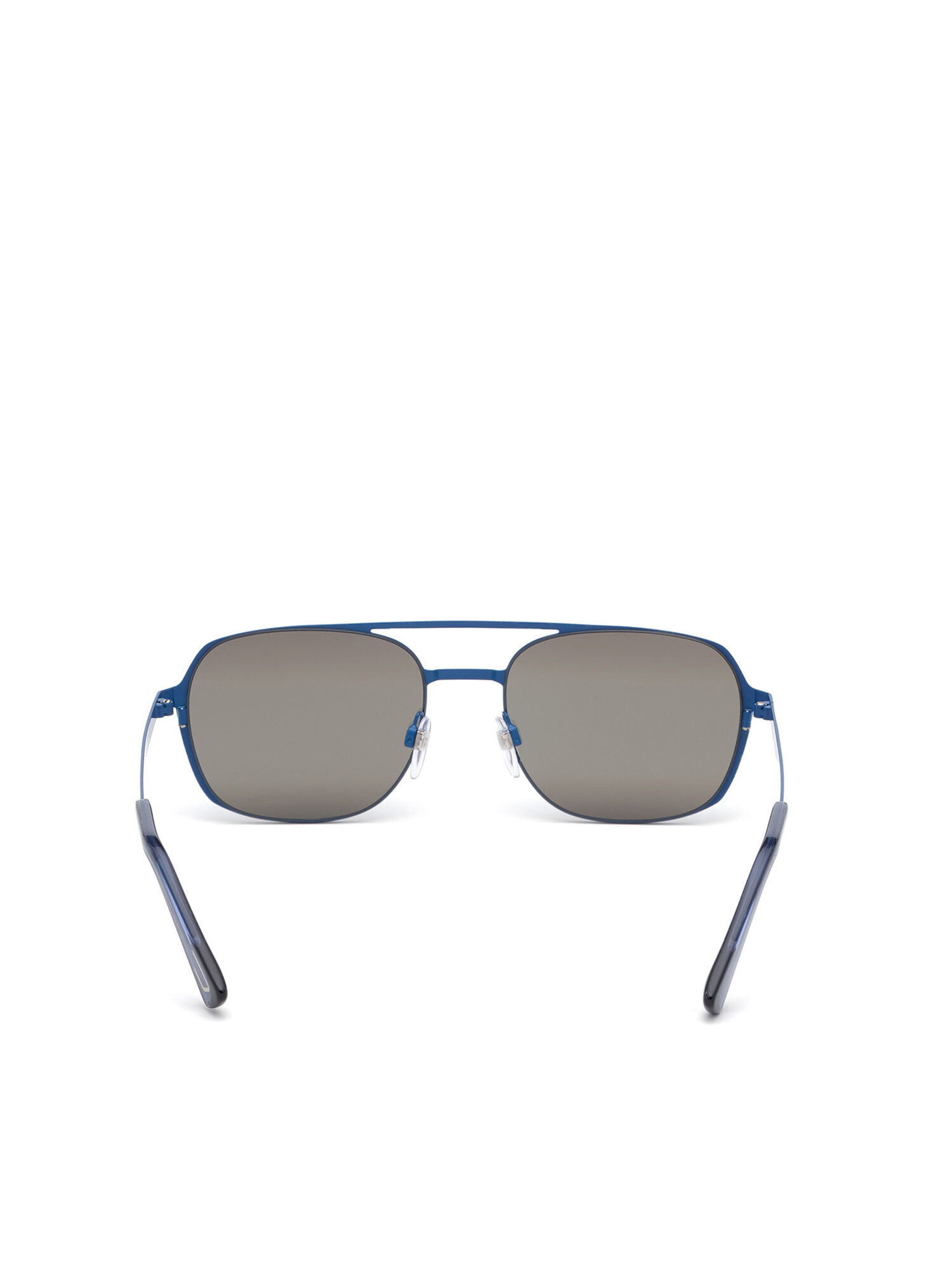 Diesel - DL0274, Man's Navigator shape sunglasses in metal in Blue - 4