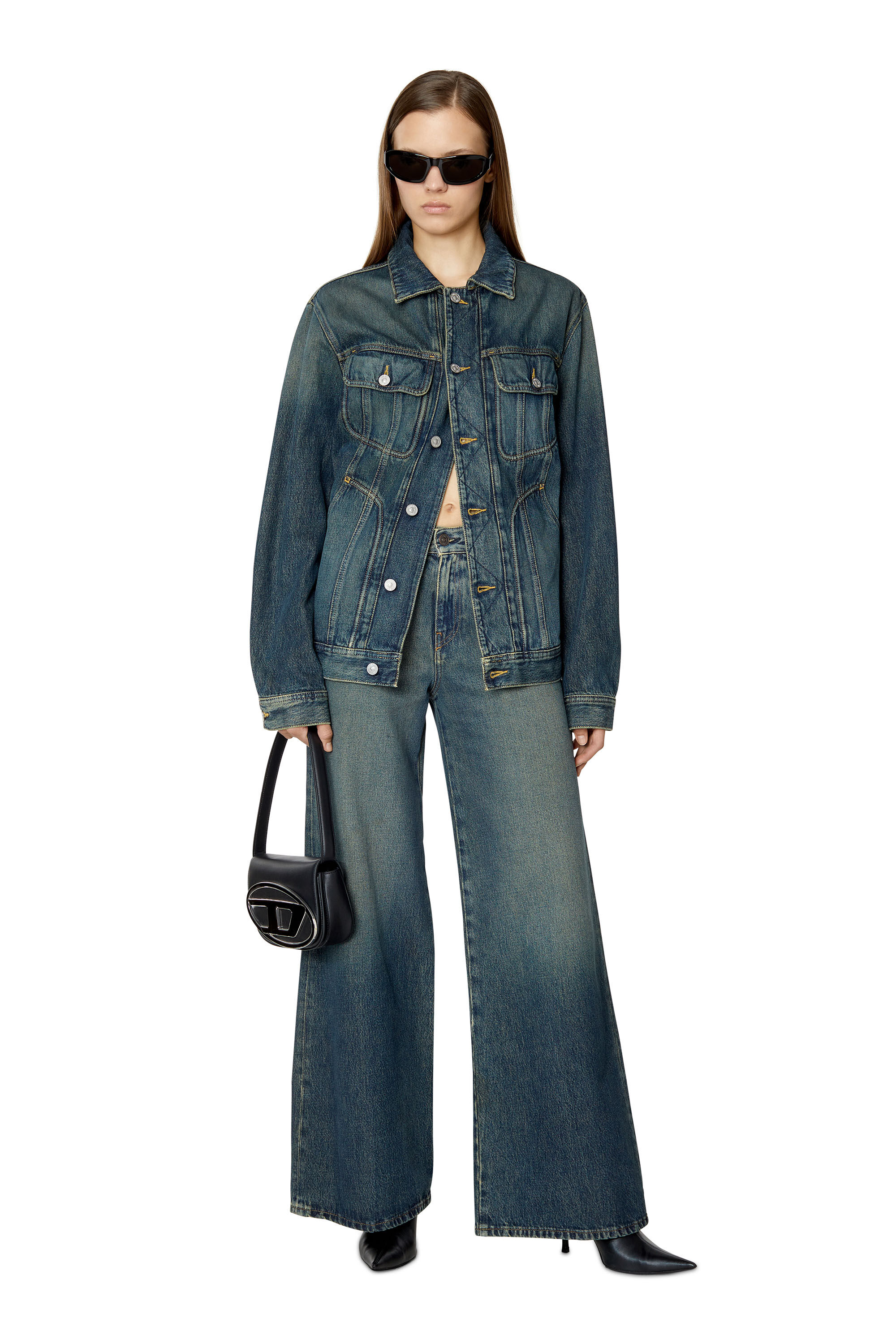 Diesel - Bootcut and Flare Jeans 1978 D-Akemi 09C04, Woman's Bootcut and Flare Jeans - 1978 D-Akemi in Dark Blue - 1