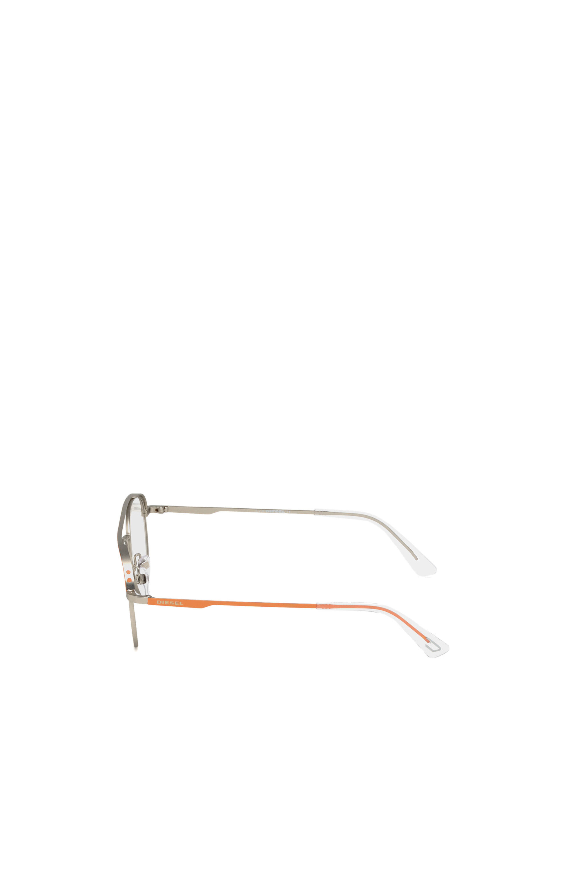 Diesel - DL5305, Unisex's Pilot shape eyeglasses with double bridge in Orange - 4