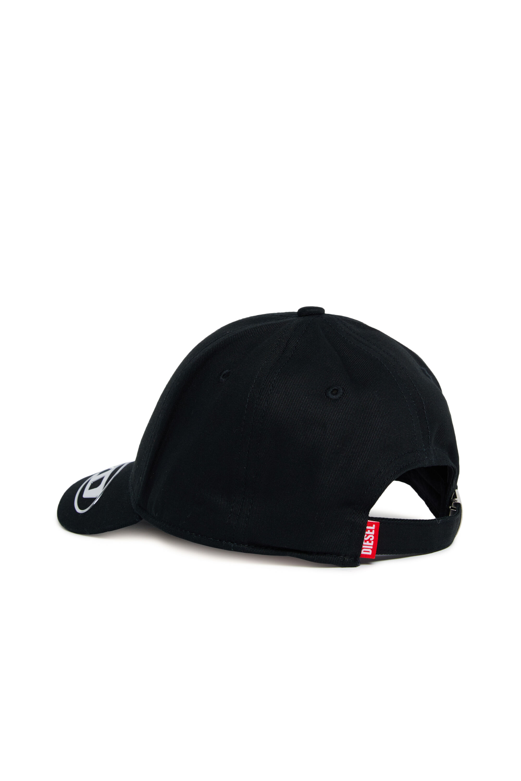 Diesel - FCEFFIL, Unisex's Baseball cap with metallic Oval D logo in Black - 2