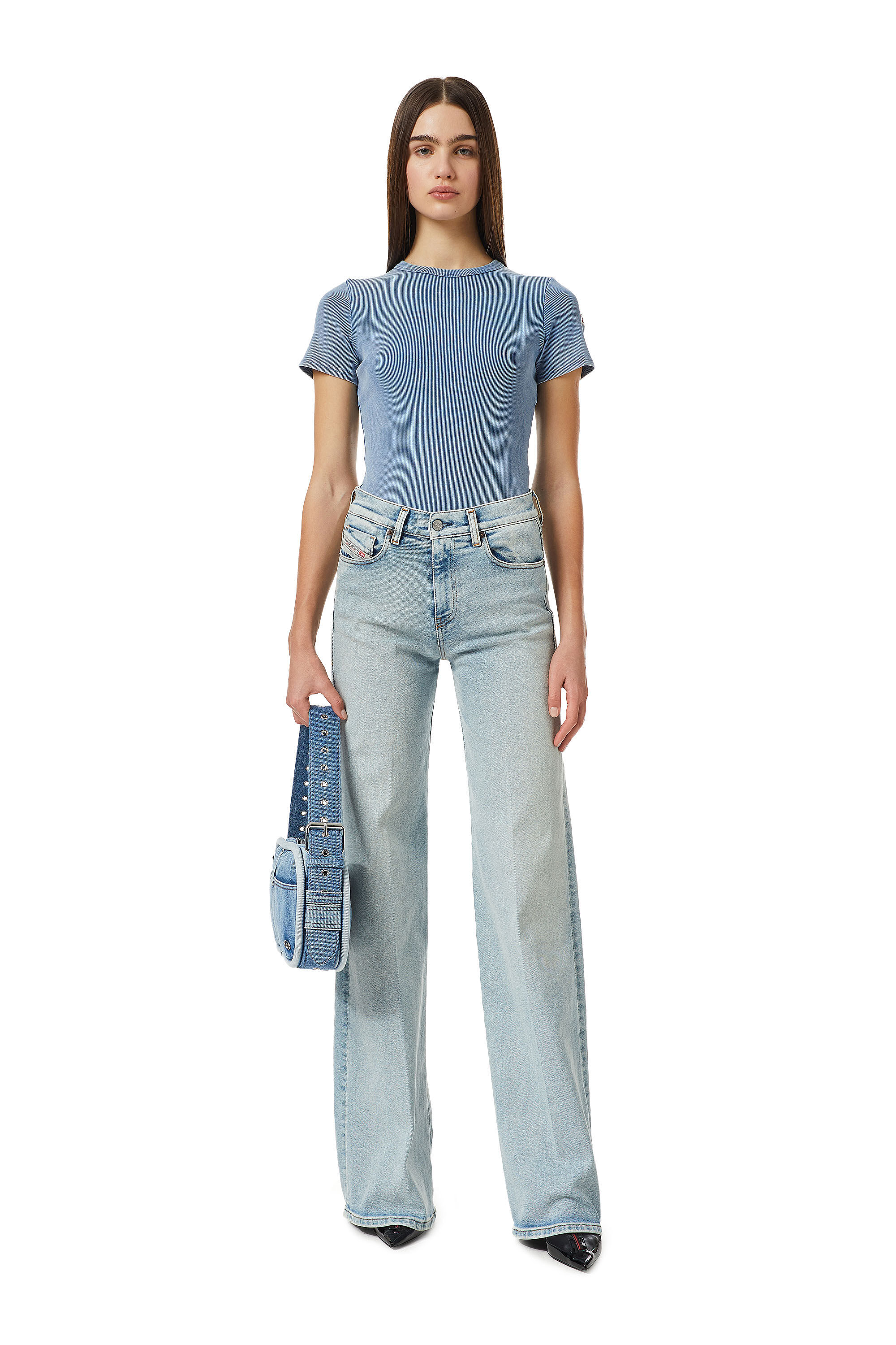 Diesel - Bootcut and Flare Jeans 1978 D-Akemi 09C08, Woman's Bootcut and Flare Jeans - 1978 D-Akemi in Light Blue - 1