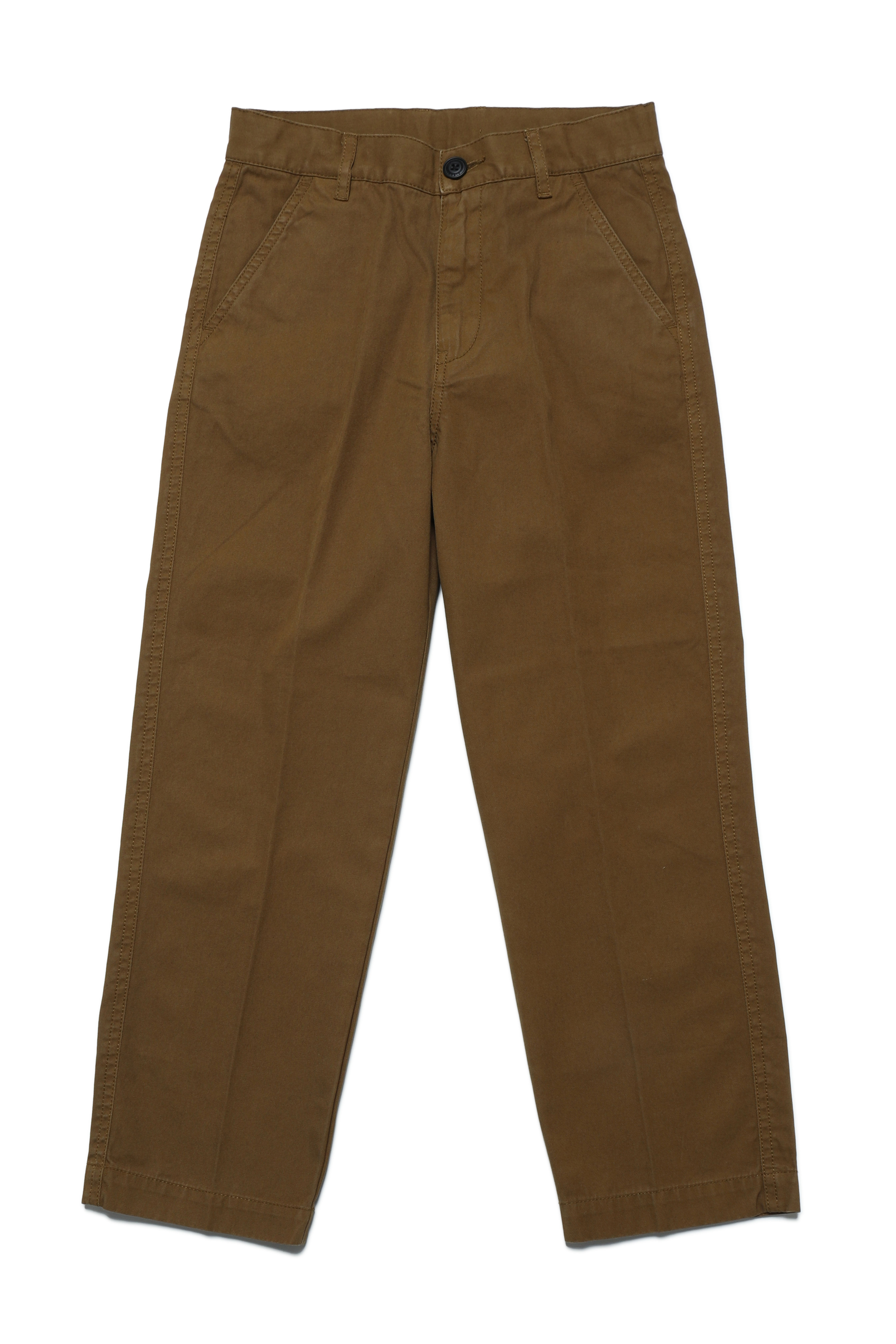 Diesel - PBAS, Man's Cotton chinos with Oval D embroidery in Brown - 1