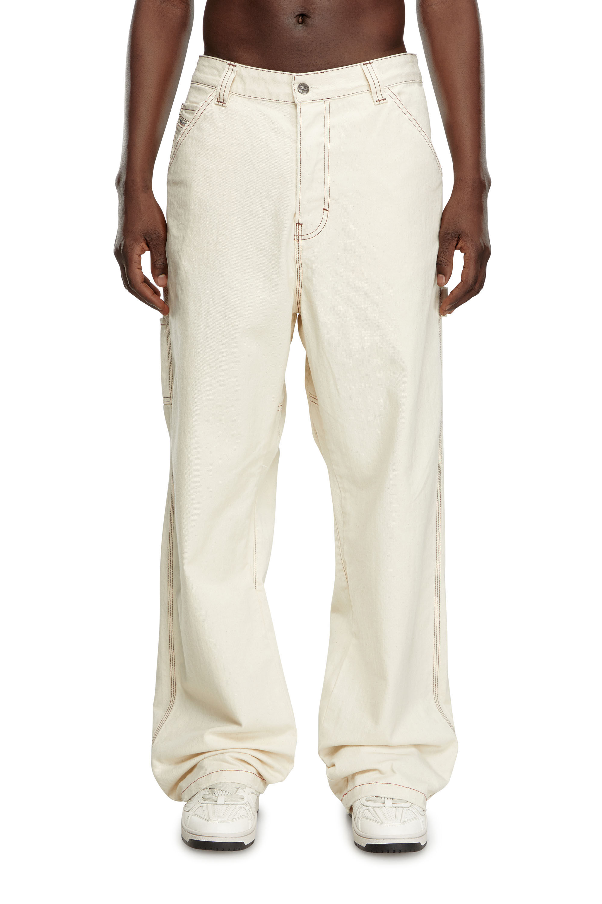 Diesel - Man's Relaxed Jeans D-Livery 0GRDQ, White - 3