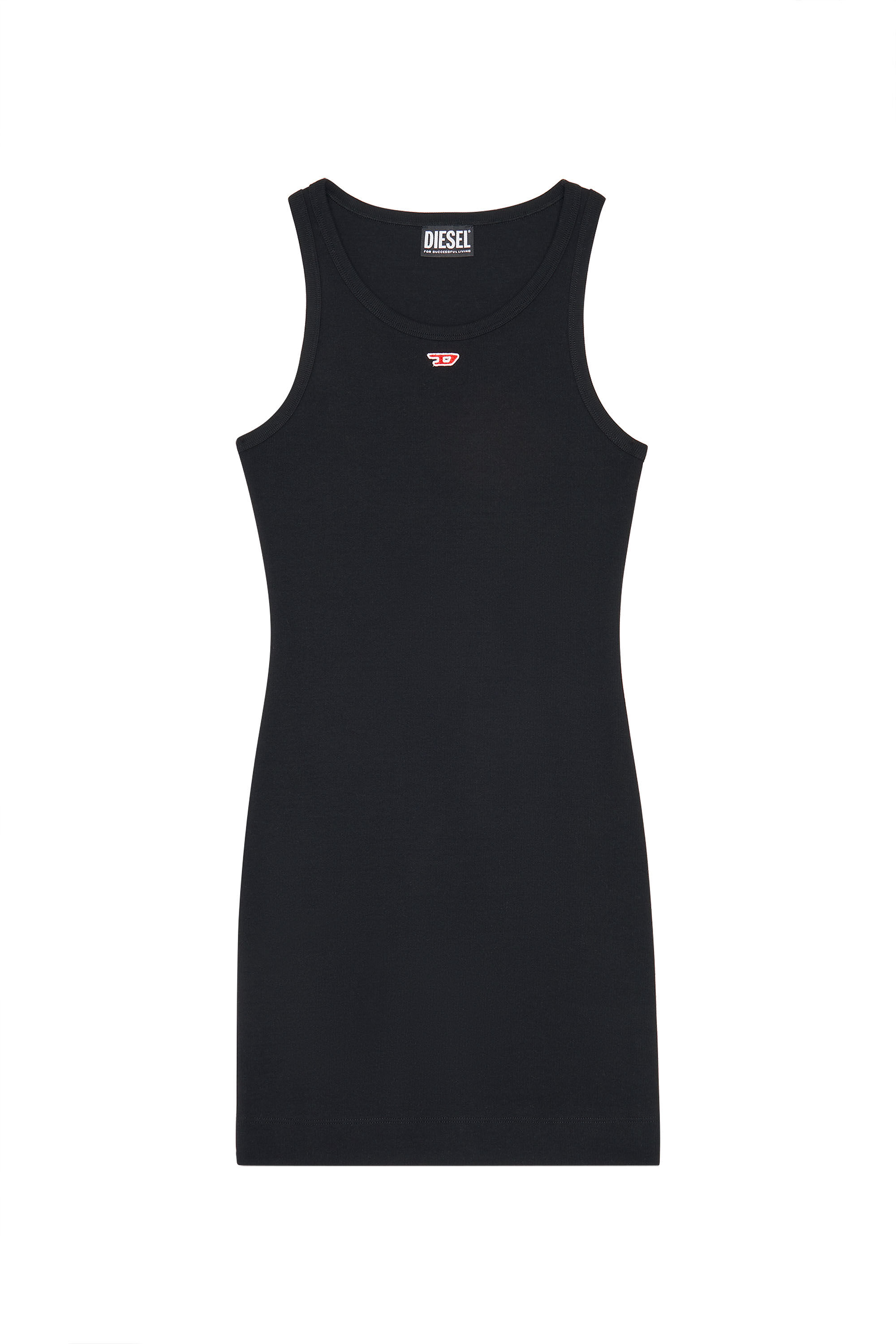 Diesel - D-TANK-D, Woman's Tank dress with D logo in Black - 2