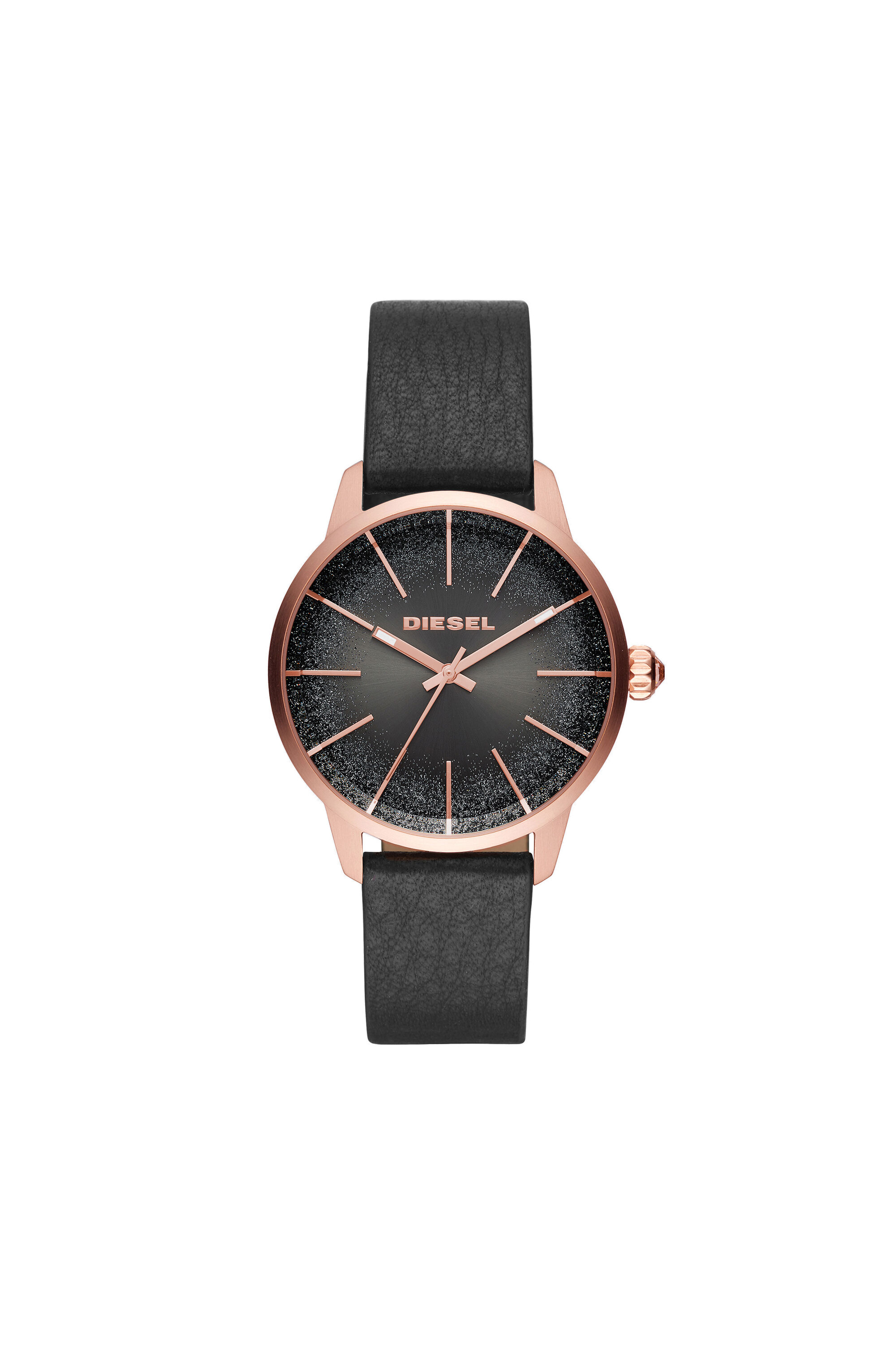 Diesel - DZ5573, Woman's Castilla black watch with glittered dial, 38 mm in Bright Black - 1