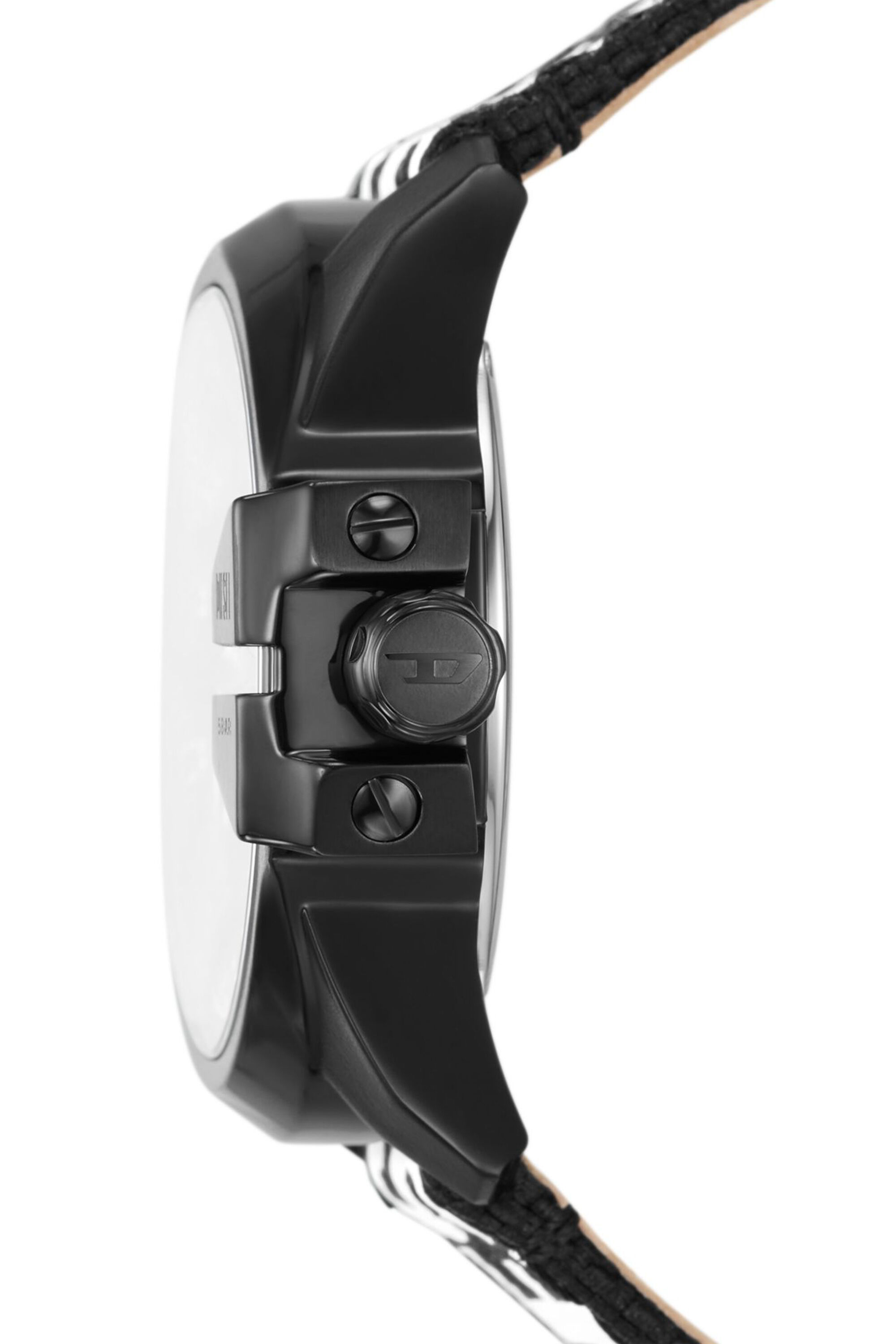 Diesel - DZ4653, Man's Baby Chief solar-powered black rpet watch in Black/White - 3