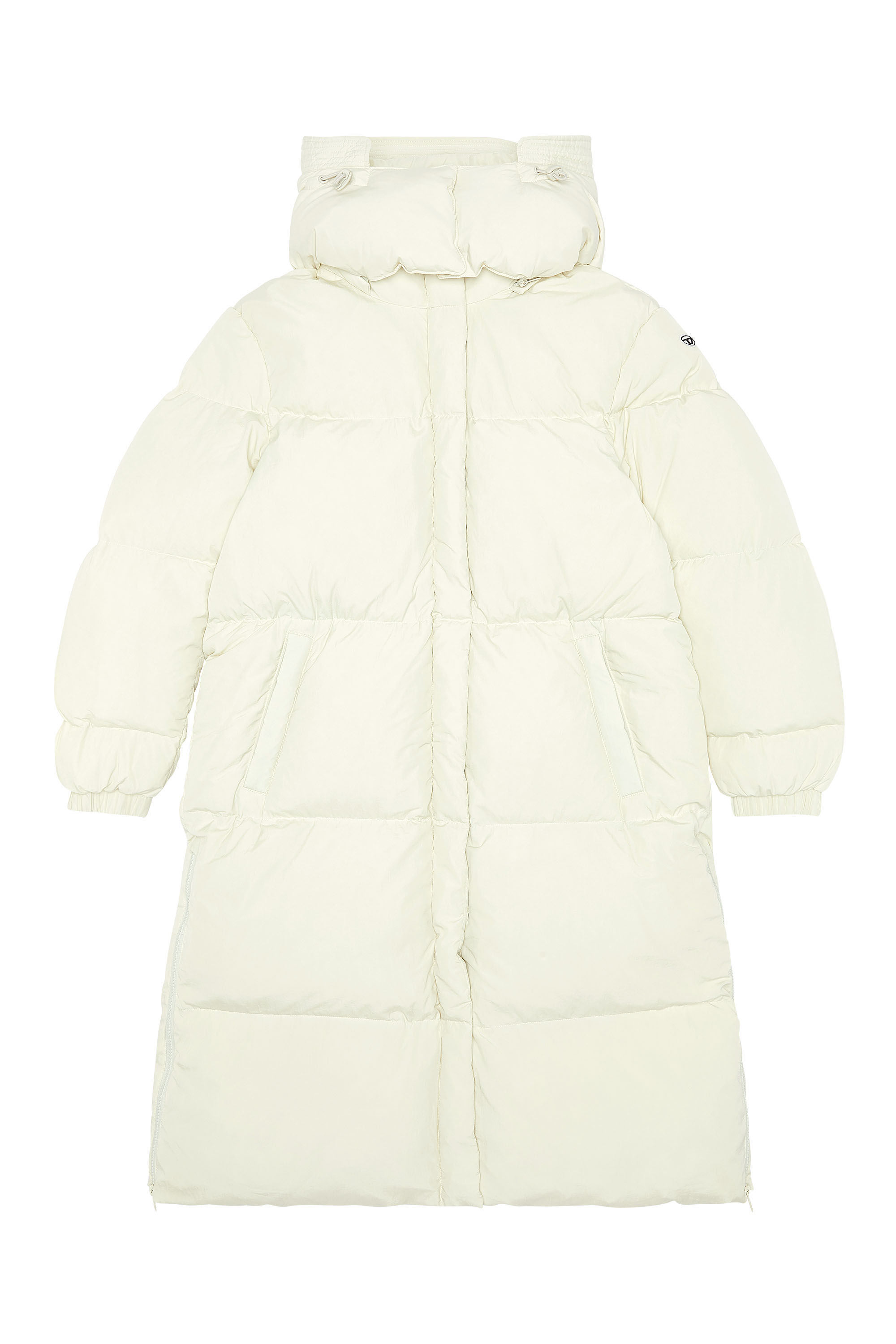 Diesel - W-PEYT, Woman's Down coat in recycled nylon taslan in White - 2