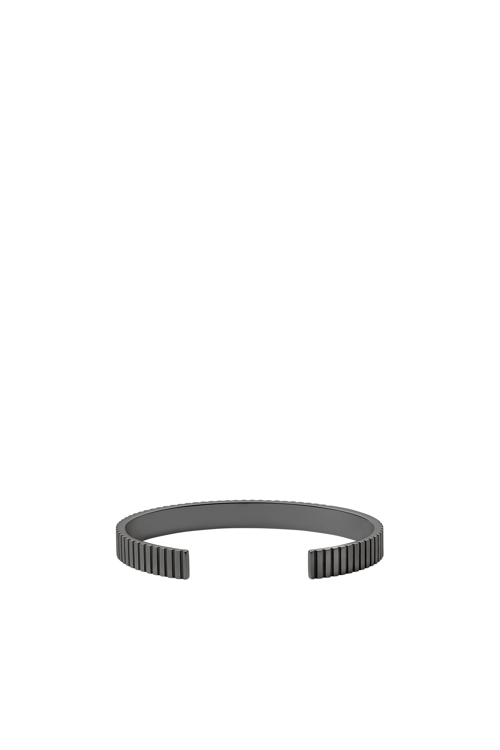 Diesel - DX1308, Man's Gunmetal-tone stainless steel cuff bracelet in Dark grey - 2