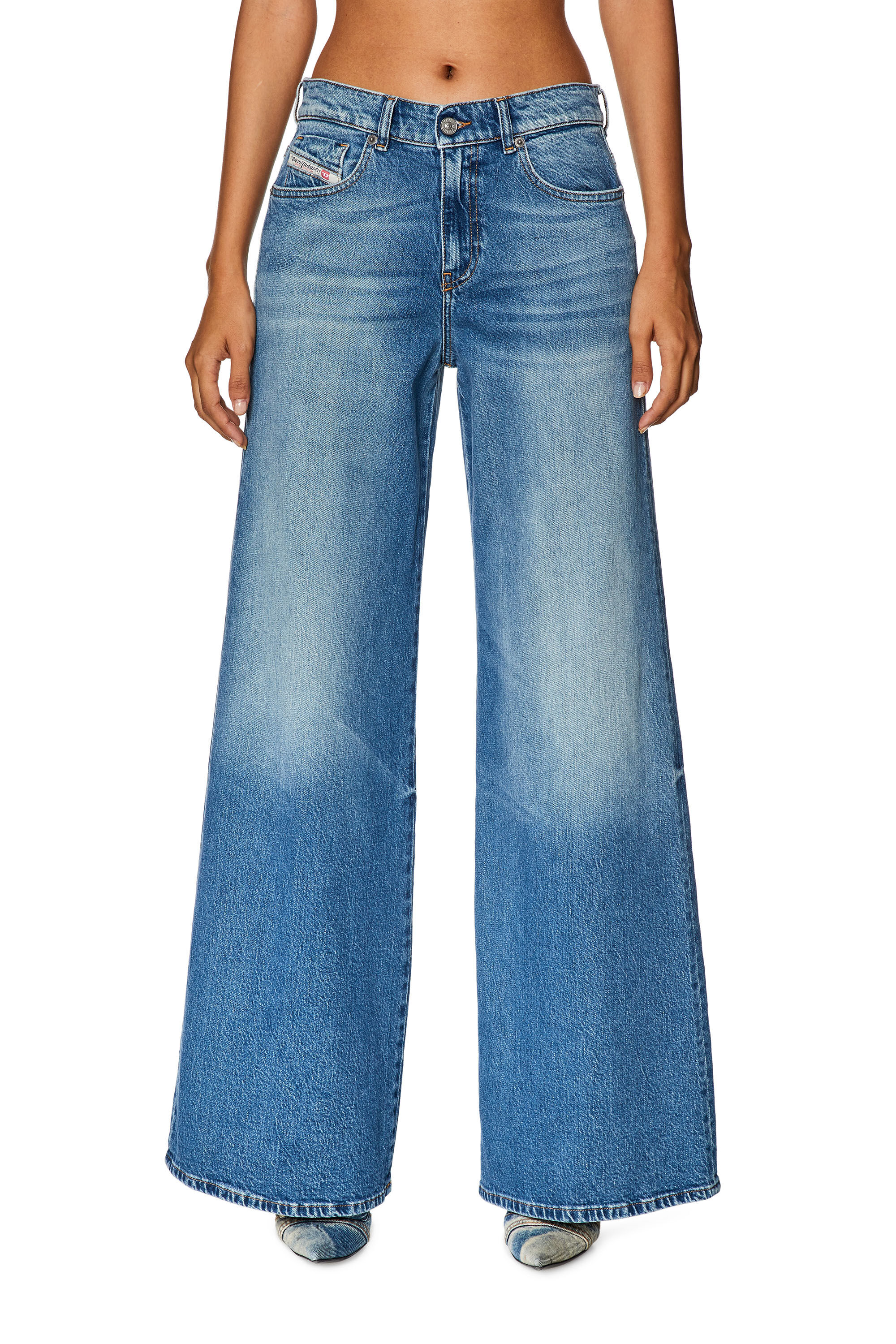 Diesel - Bootcut and Flare Jeans 1978 D-Akemi 007P9, Woman's Bootcut and Flare Jeans - 1978 D-Akemi in Medium blue - 3