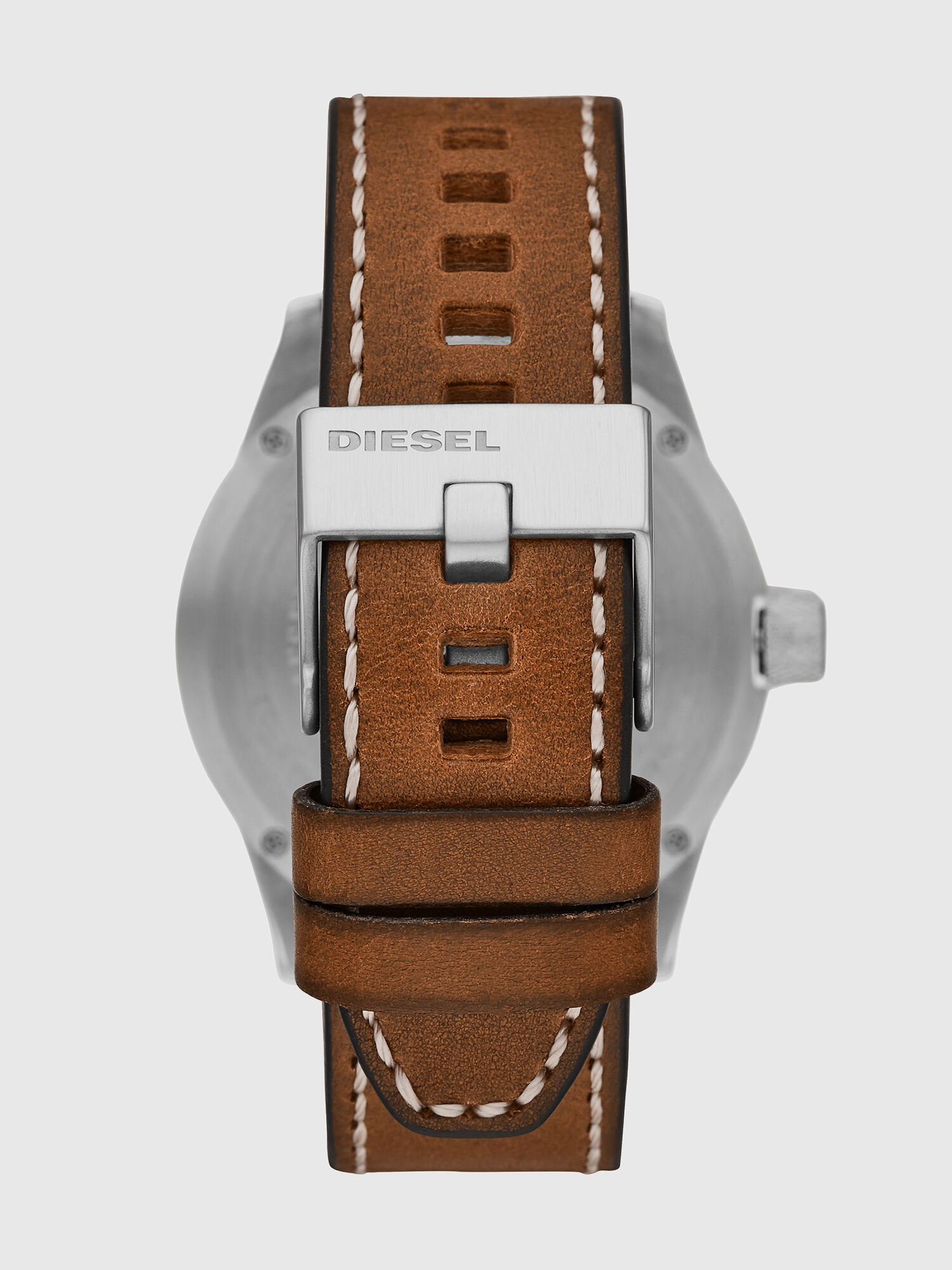 Diesel - DZ1898, Man's Rasp three-hand brown leather watch in Brown - 3