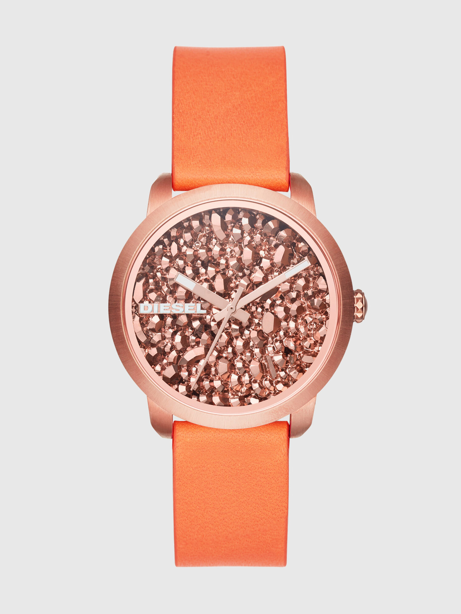 Diesel - DZ5552, Woman's Flare Rocks orange watch with rose rocks, 38 mm in Orange - 1