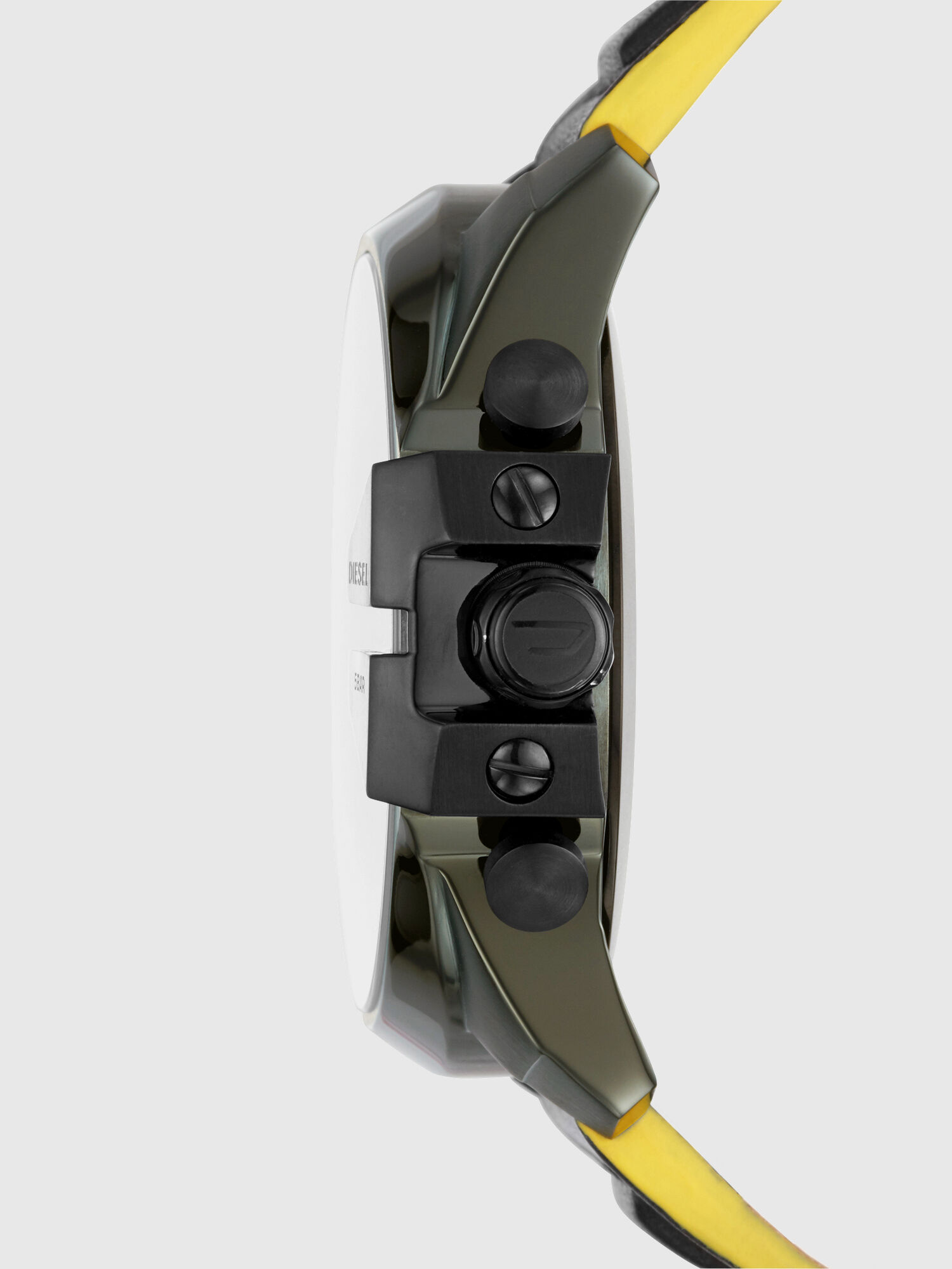 Diesel - DT1012, Man's Mega Chief Hybrid olive case black smartwatch, 48 mm in Black - 5