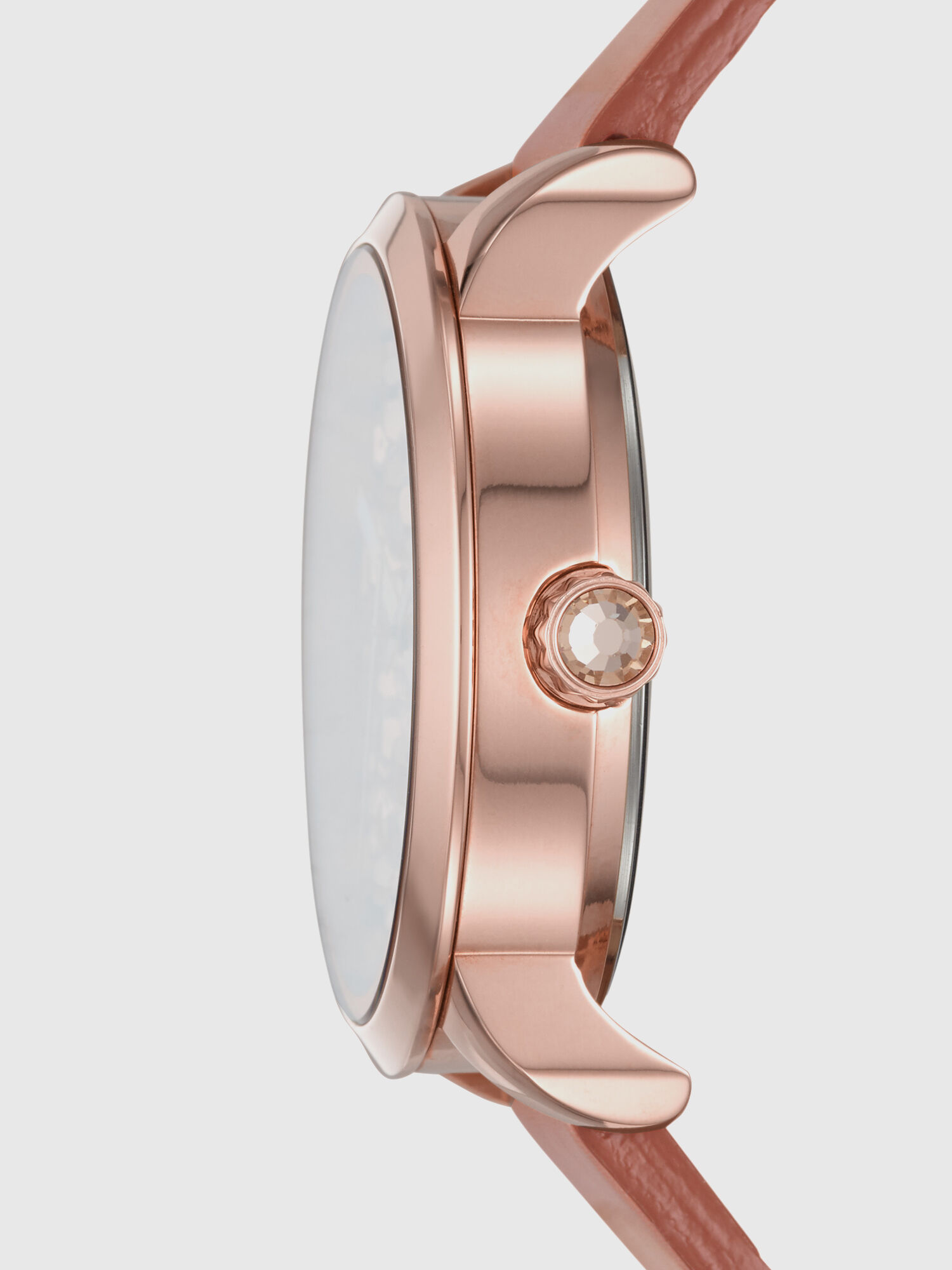 Diesel - DZ5583, Woman's Flare Rocks rose gold leather watch in Pink - 2