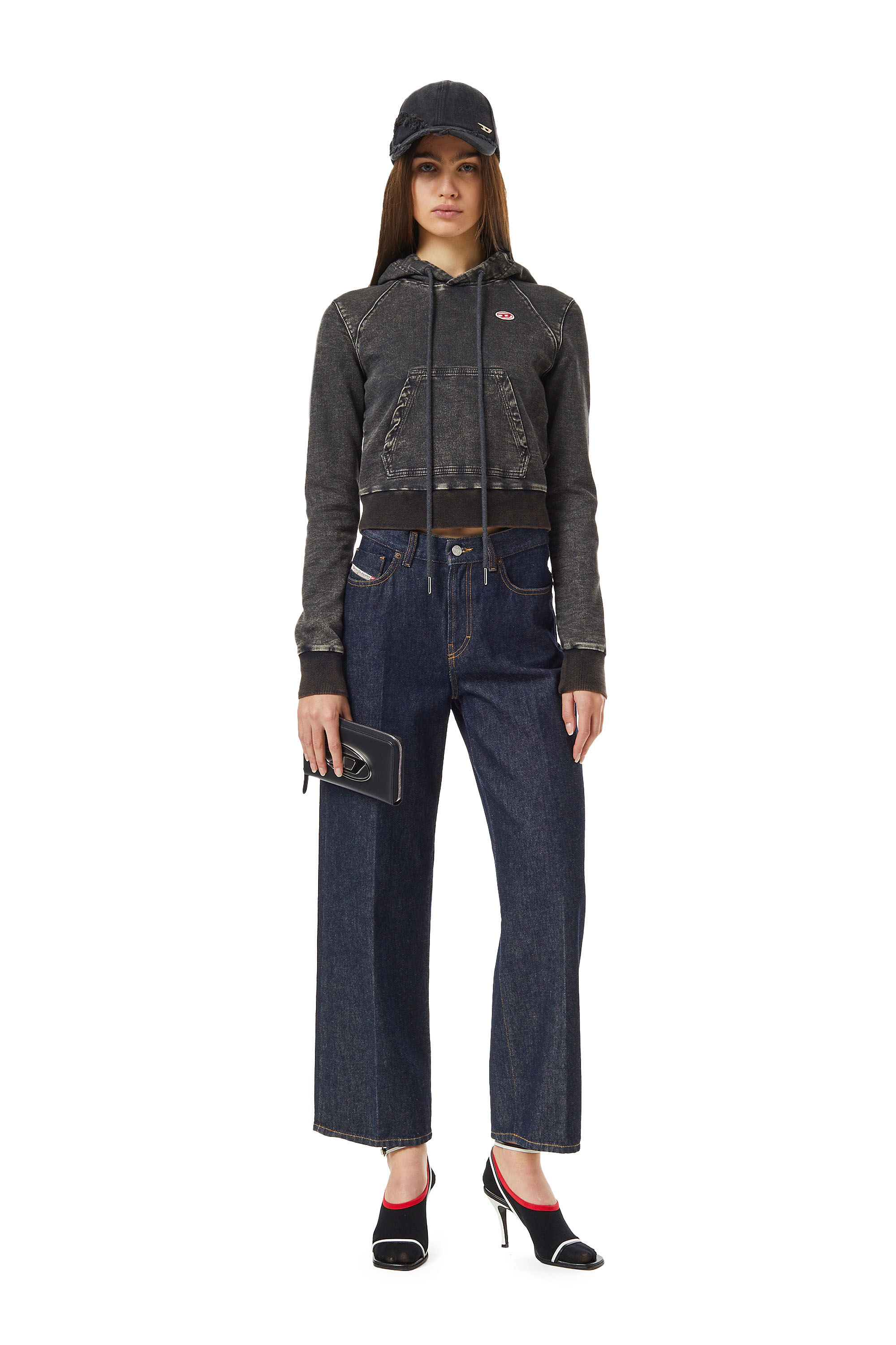 Diesel - Bootcut and Flare Jeans 2000 Widee Z9C02, Woman's Bootcut and Flare Jeans - 2000 Widee in Dark Blue - 1