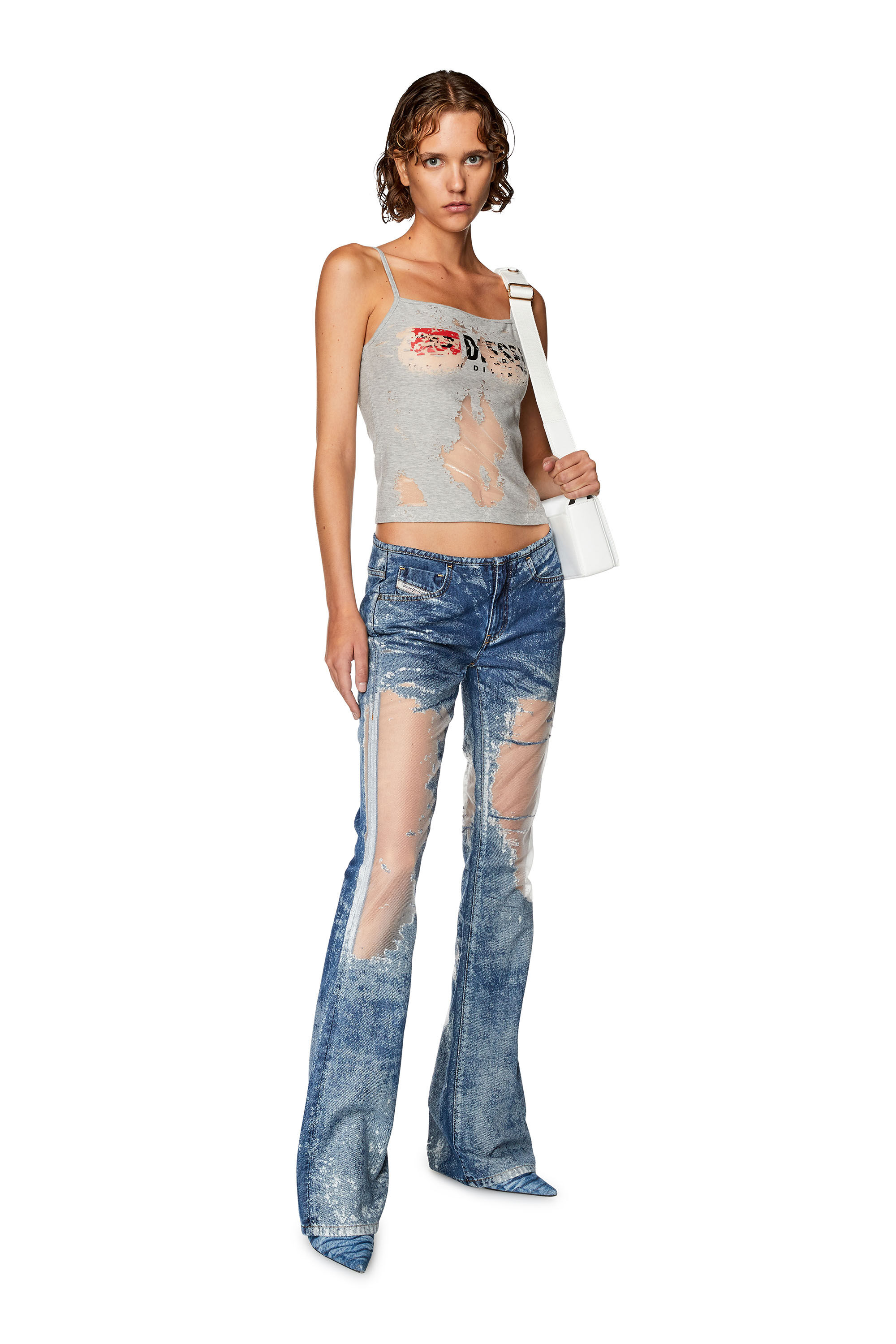 Diesel - Woman's Bootcut and Flare Jeans D-Shark 068JH, Medium blue - 1