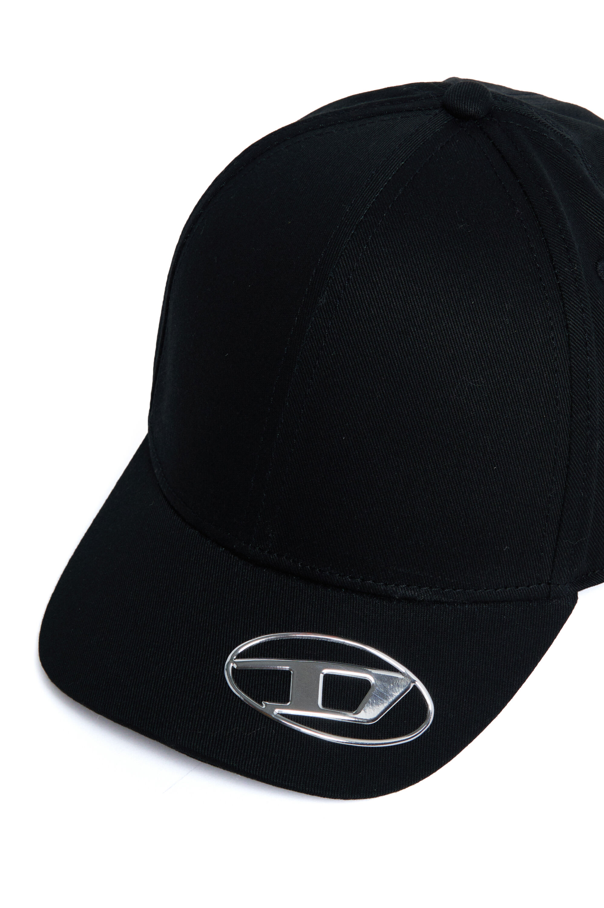 Diesel - FCEFFIL, Unisex's Baseball cap with metallic Oval D logo in Black - 3