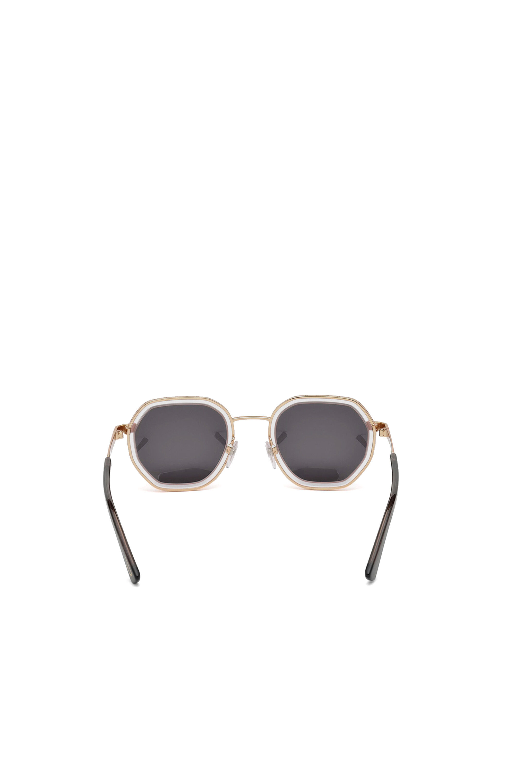 Diesel - DL0267, Unisex's Hexagonal eyewear with transparent details in Pink - 3