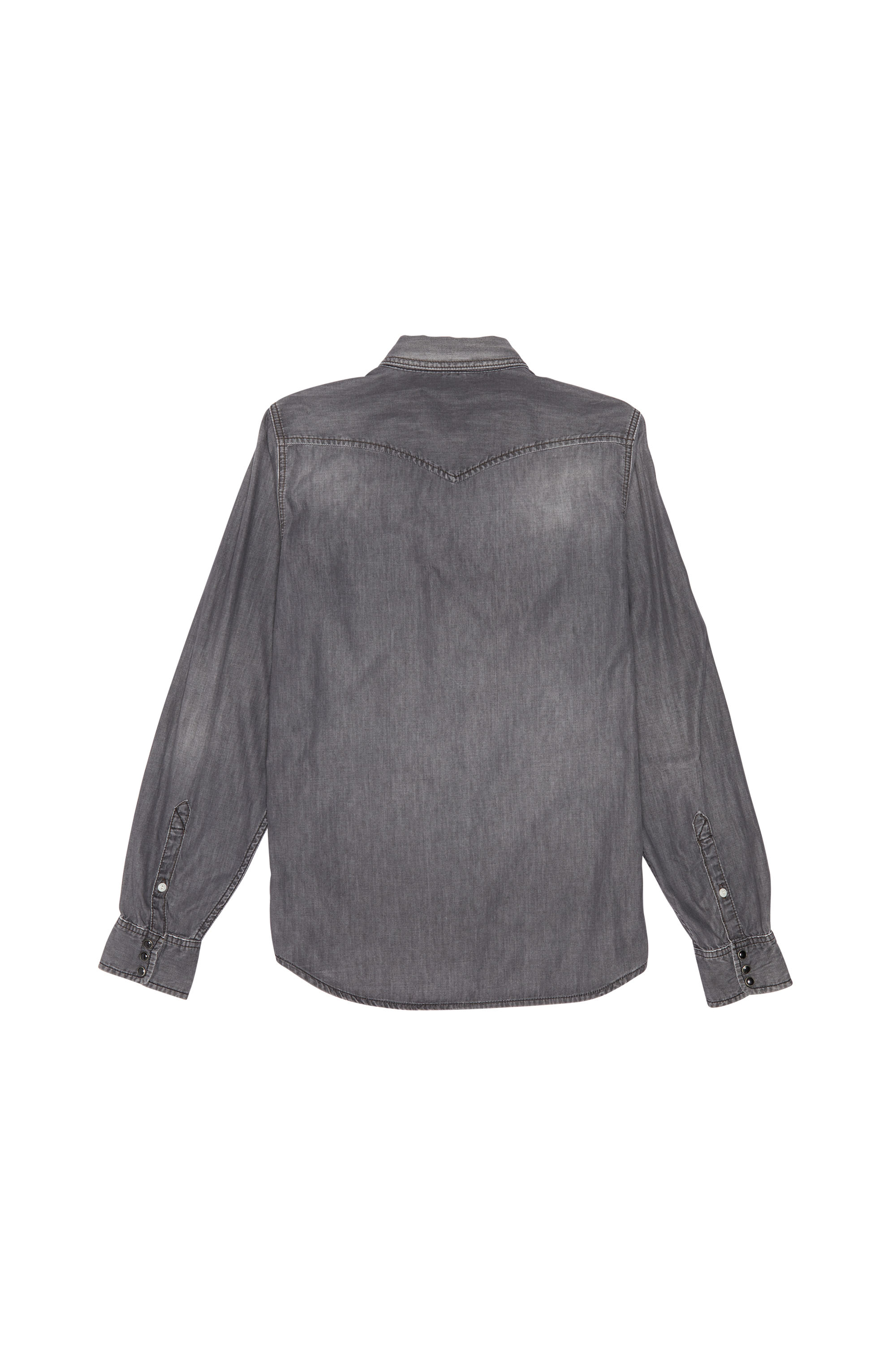 Diesel - SH DENIM SHIRT, Man's Diesel Man - Denim Shirts in Black/Dark grey - 2