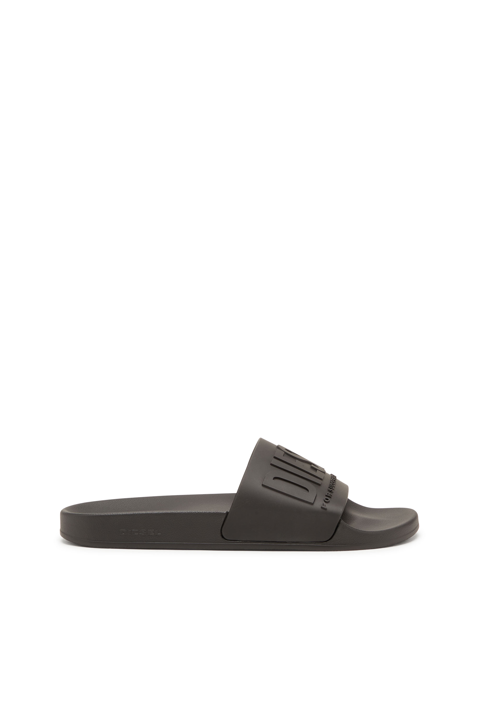 Diesel - SA-MAYEMI, Man's Pool slides with embossed logo in Black - 1