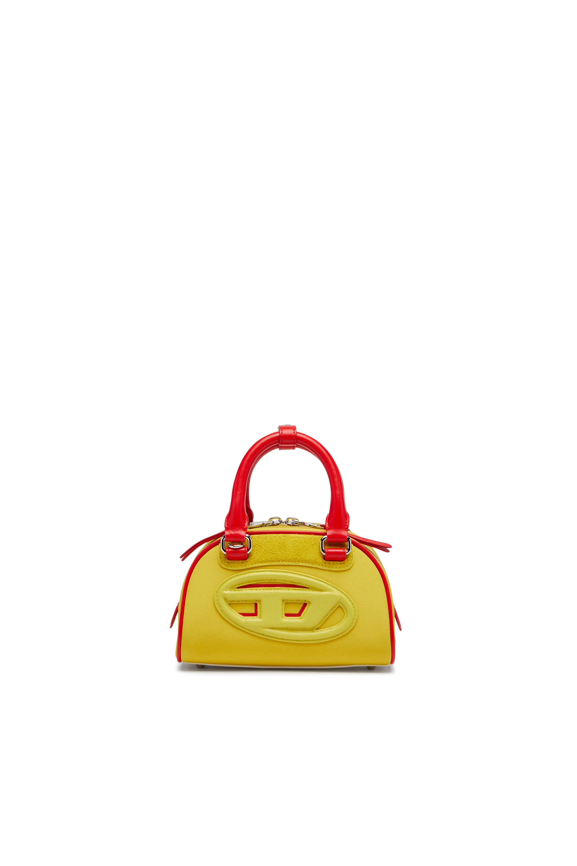 Diesel - 1DR DOME CROSSBODY, Woman's Colour-block mini bowling bag in Yellow - 1