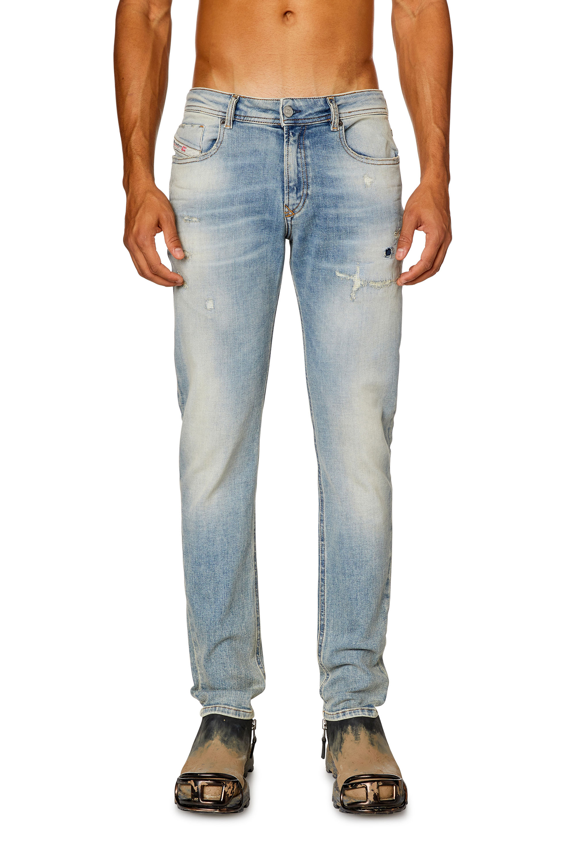 Diesel - Man's Skinny Jeans 1979 Sleenker E9C01, Light Blue - 1