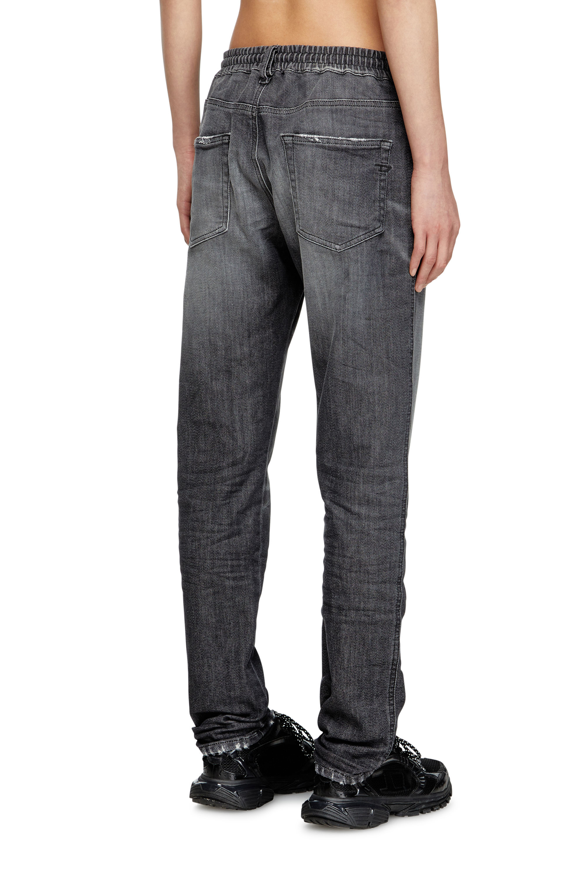Diesel - Man's Slim 2060 D-Strukt Joggjeans® 09M67, Black/Dark grey - 4