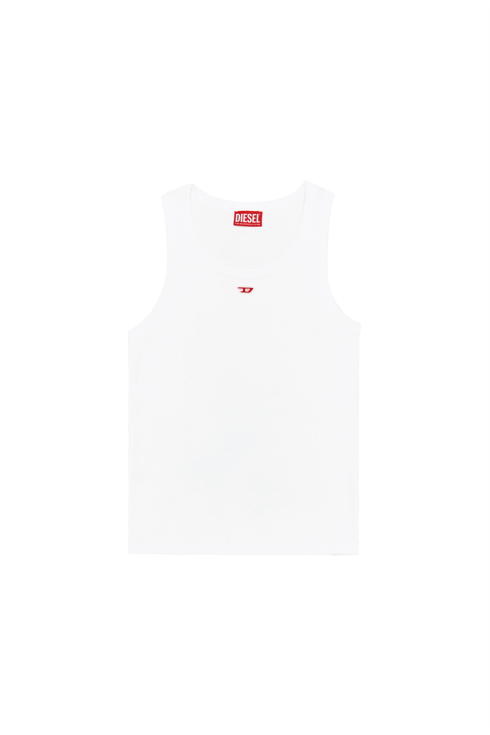 Diesel - T-ANKY-D, Woman's Tank top with D logo in White - 3