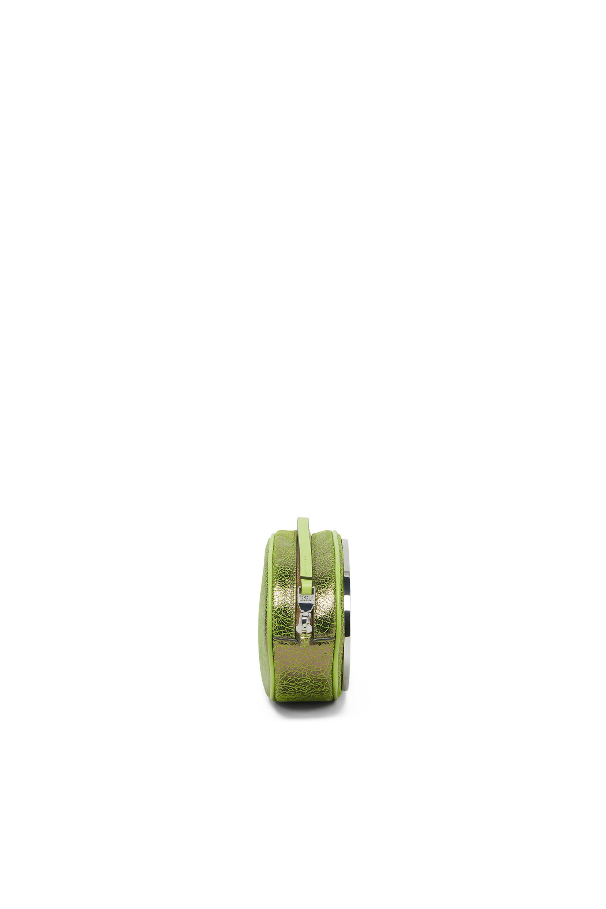 Diesel - 1DR-POUCH, Woman's 1DR-Pouch - Crossbody bag in cracked leather in Green - 3