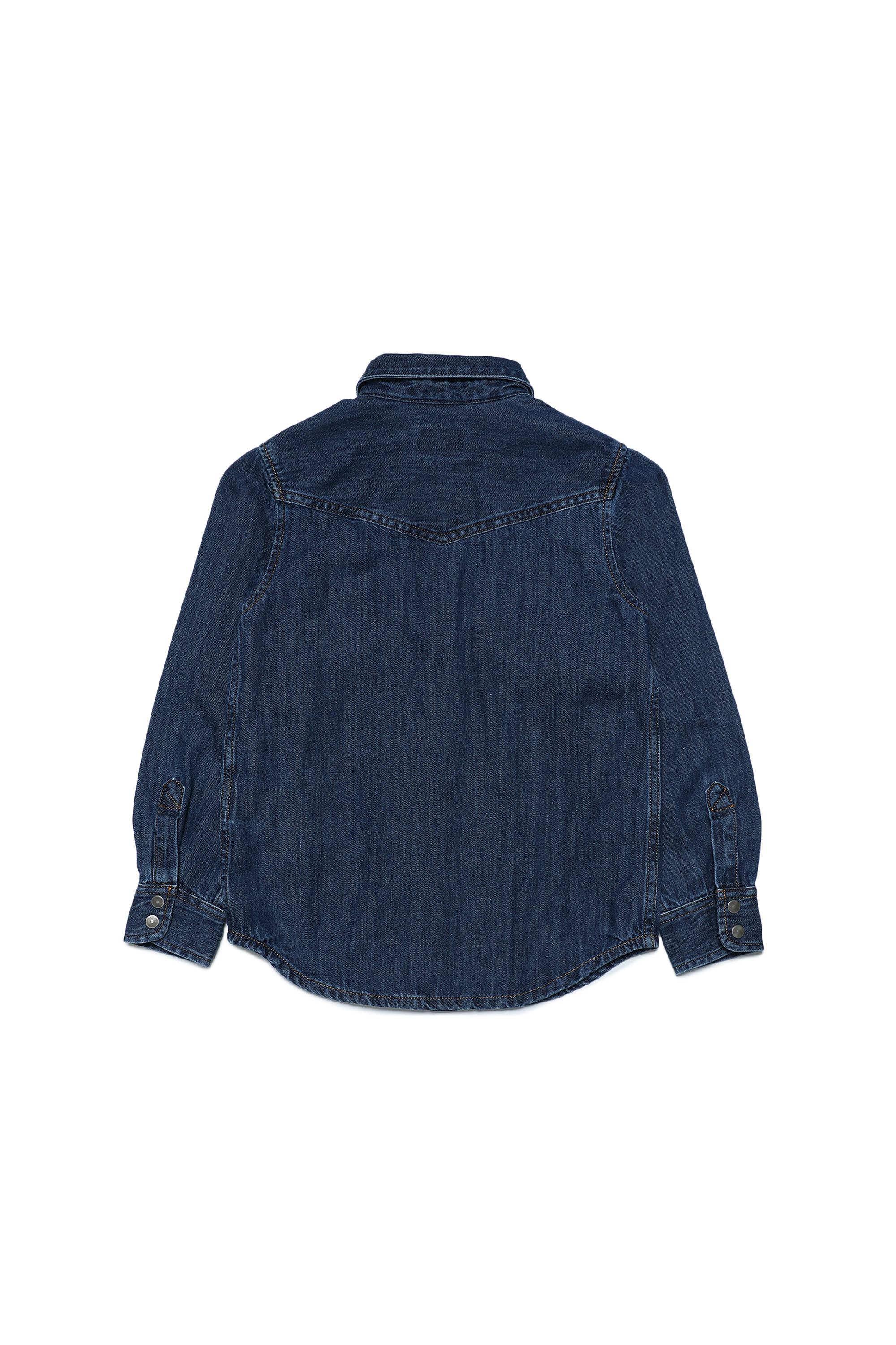 Diesel - COCEAN, Man's Denim Western shirt in Dark Blue - 2
