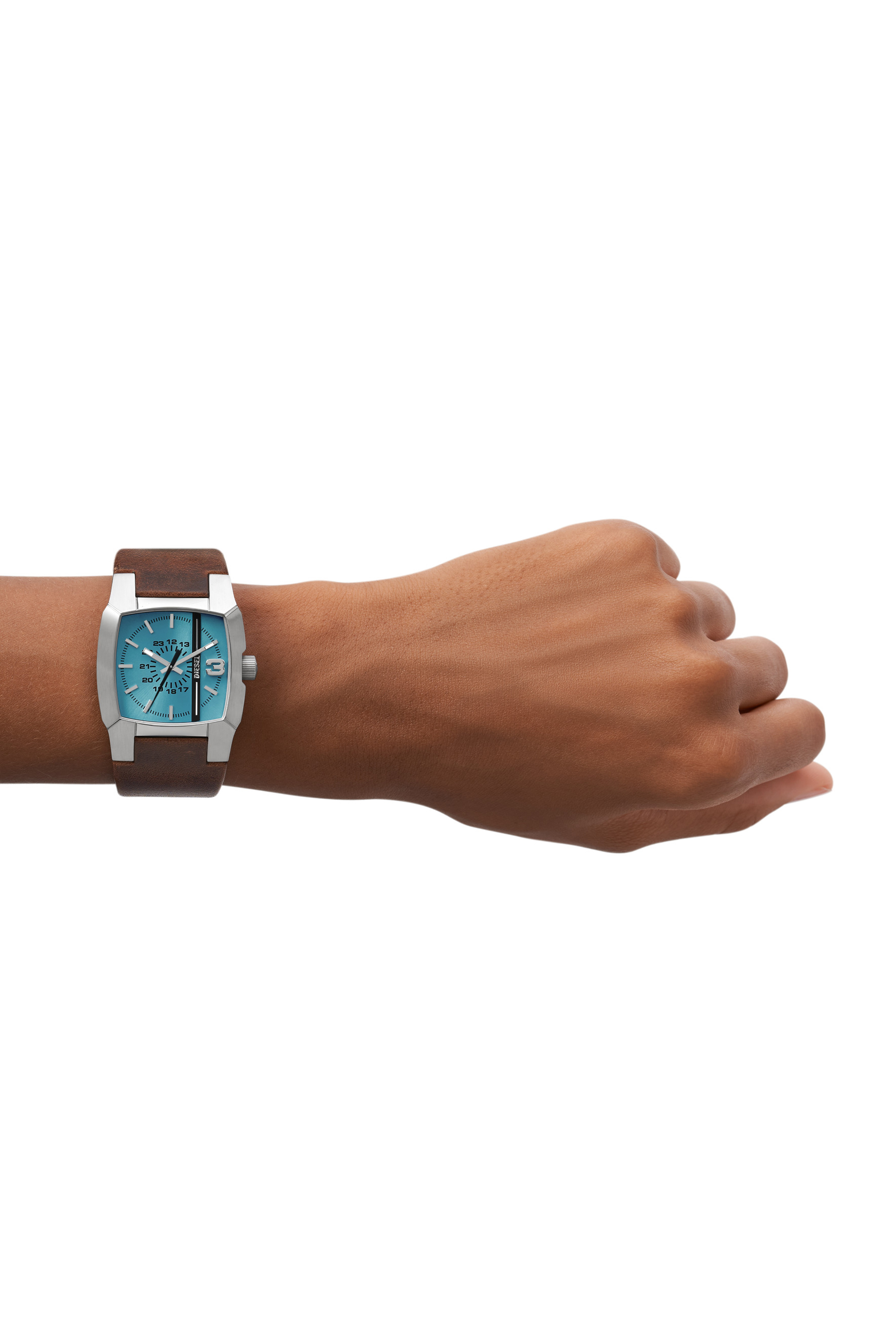Diesel - DZ1998, Man's Cliffhanger Brown Leather Watch in Brown - 4
