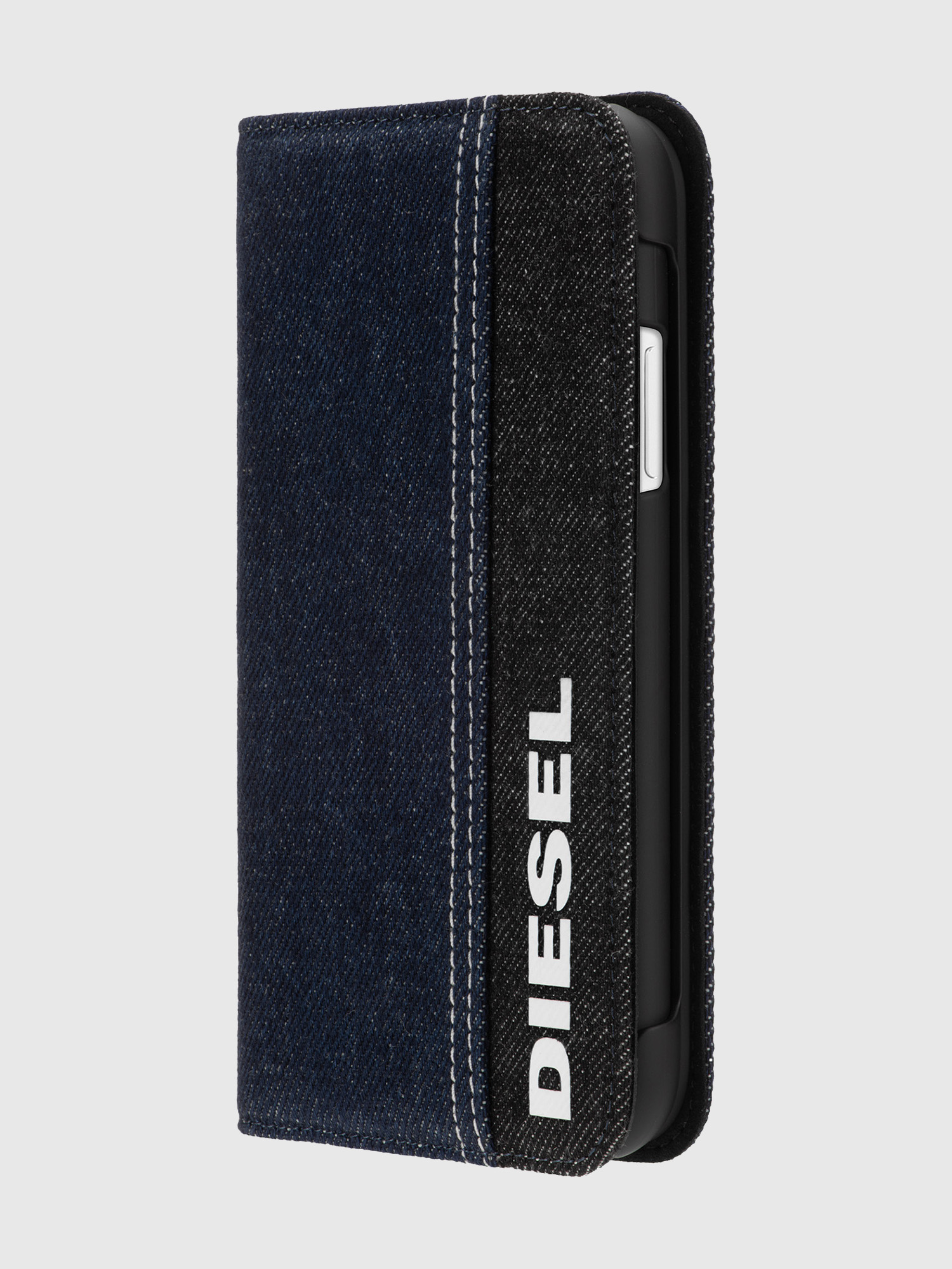 Diesel - DIPH-039-DENVL, Unisex's 2-in-1 folio case for iPhone 11 Pro Max in Blue Jeans - 2