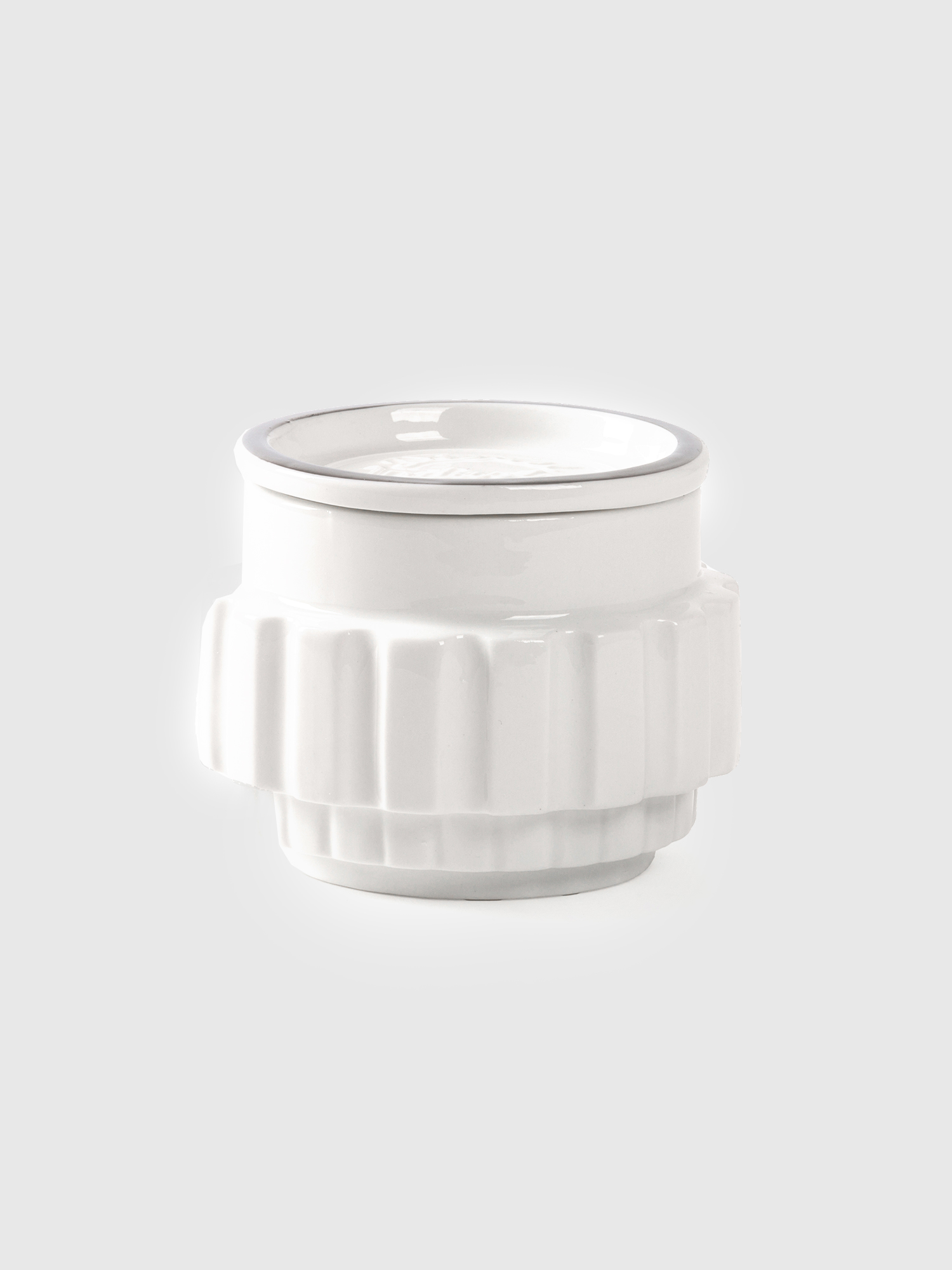 Diesel - 10904 SIL MACHINE, Unisex's Small porcelain jar in White - 2