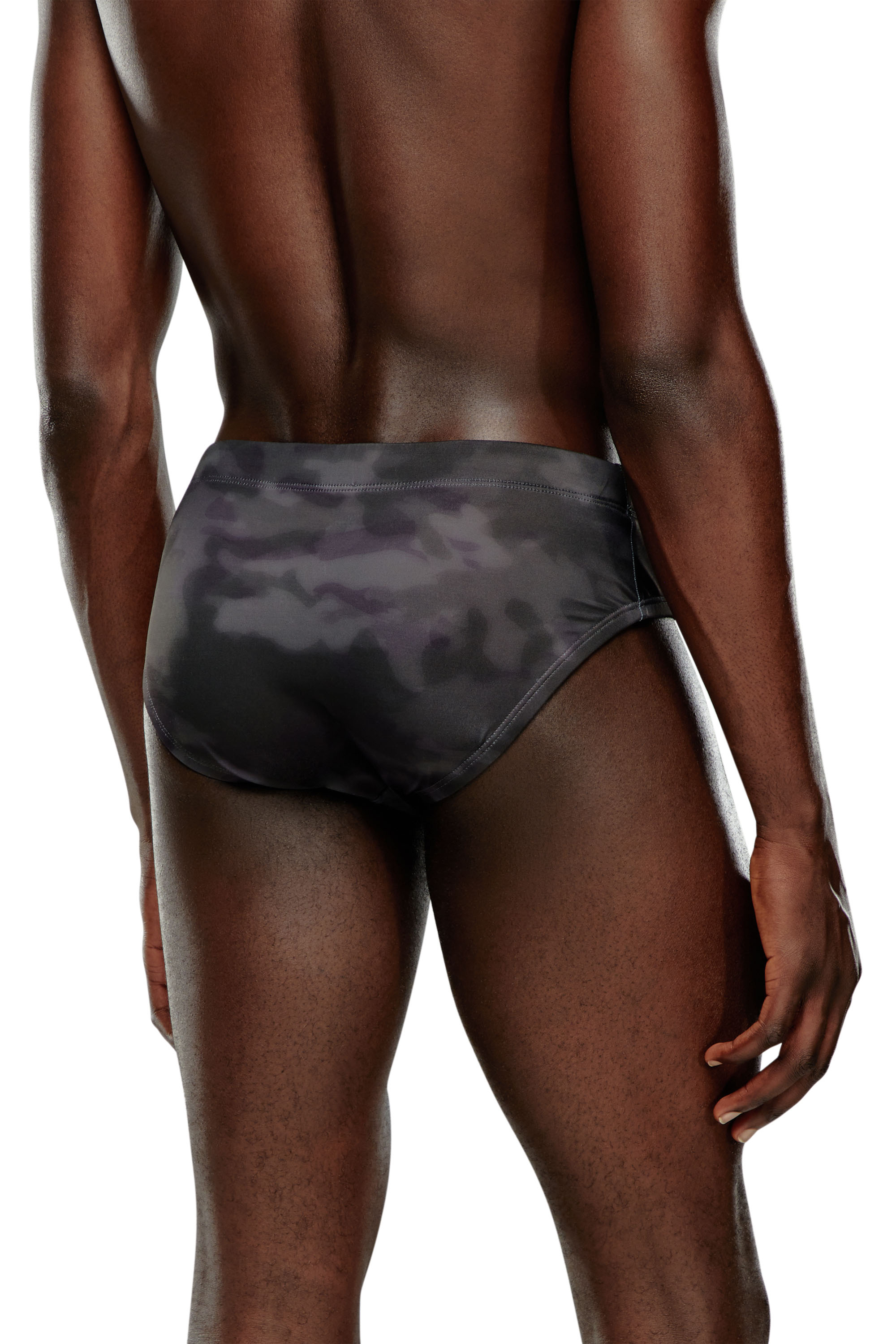Diesel - BMBR-ALFIE, Man's Mottled swim briefs in Black - 3