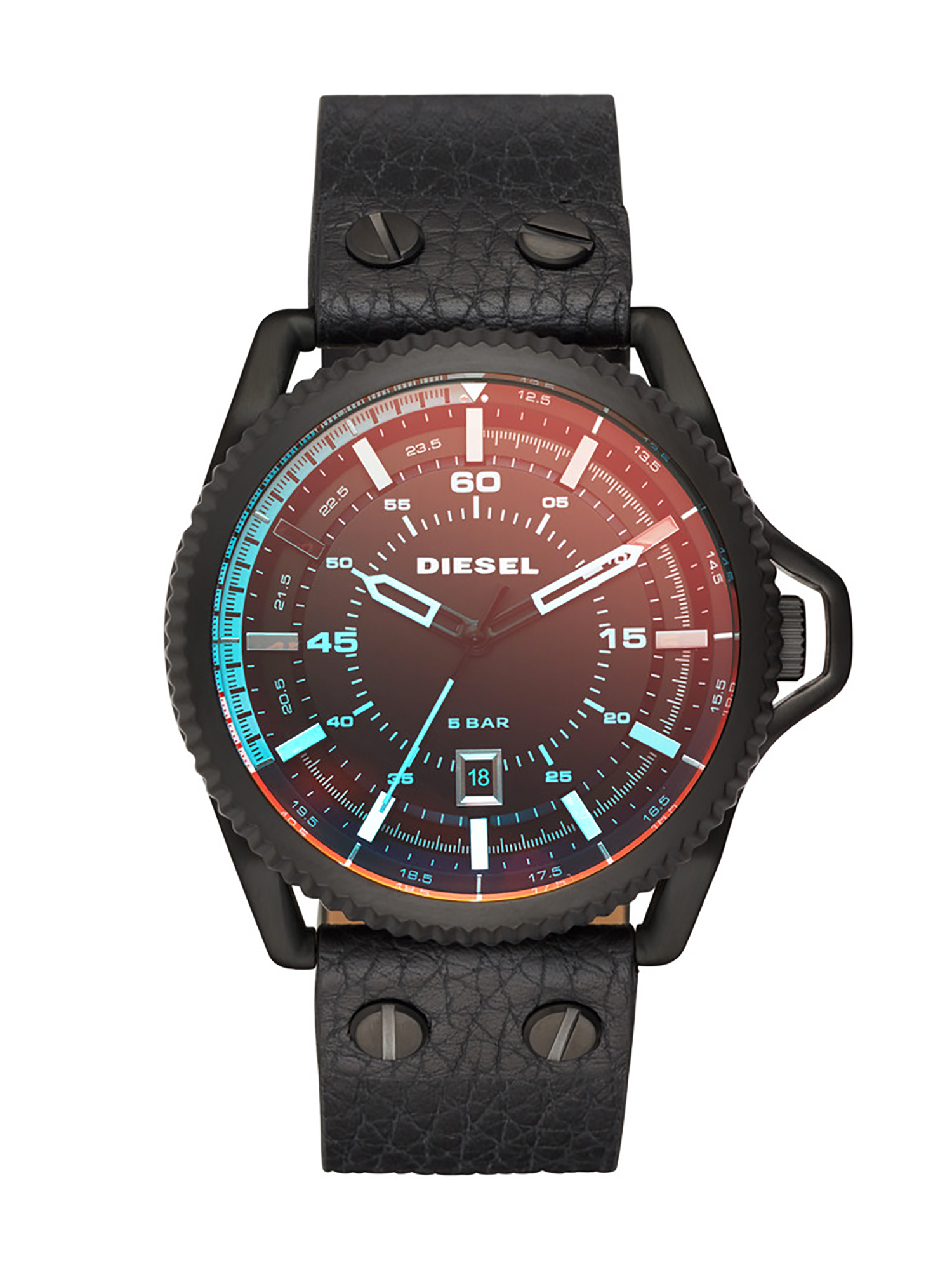 Diesel - DZ1793, Man's Multi-colored crystal watch, 46 mm in Black - 1